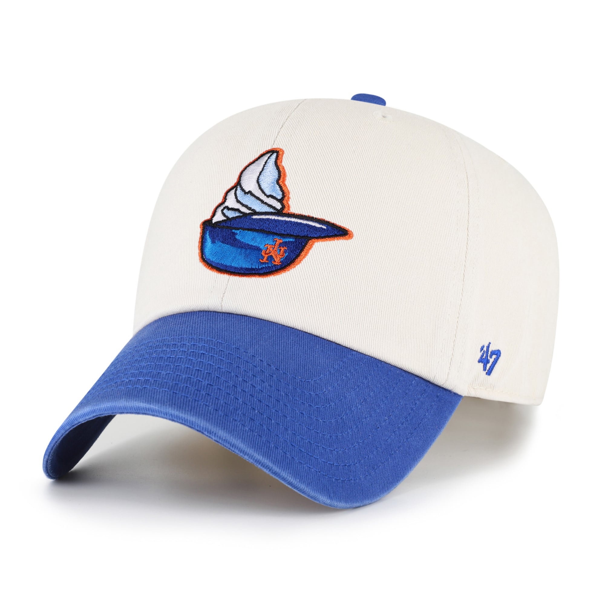 Unisex '47 Natural New York Mets Single Swirl Ice Cream Helmet 2.0 Clean Up Adjustable Hat