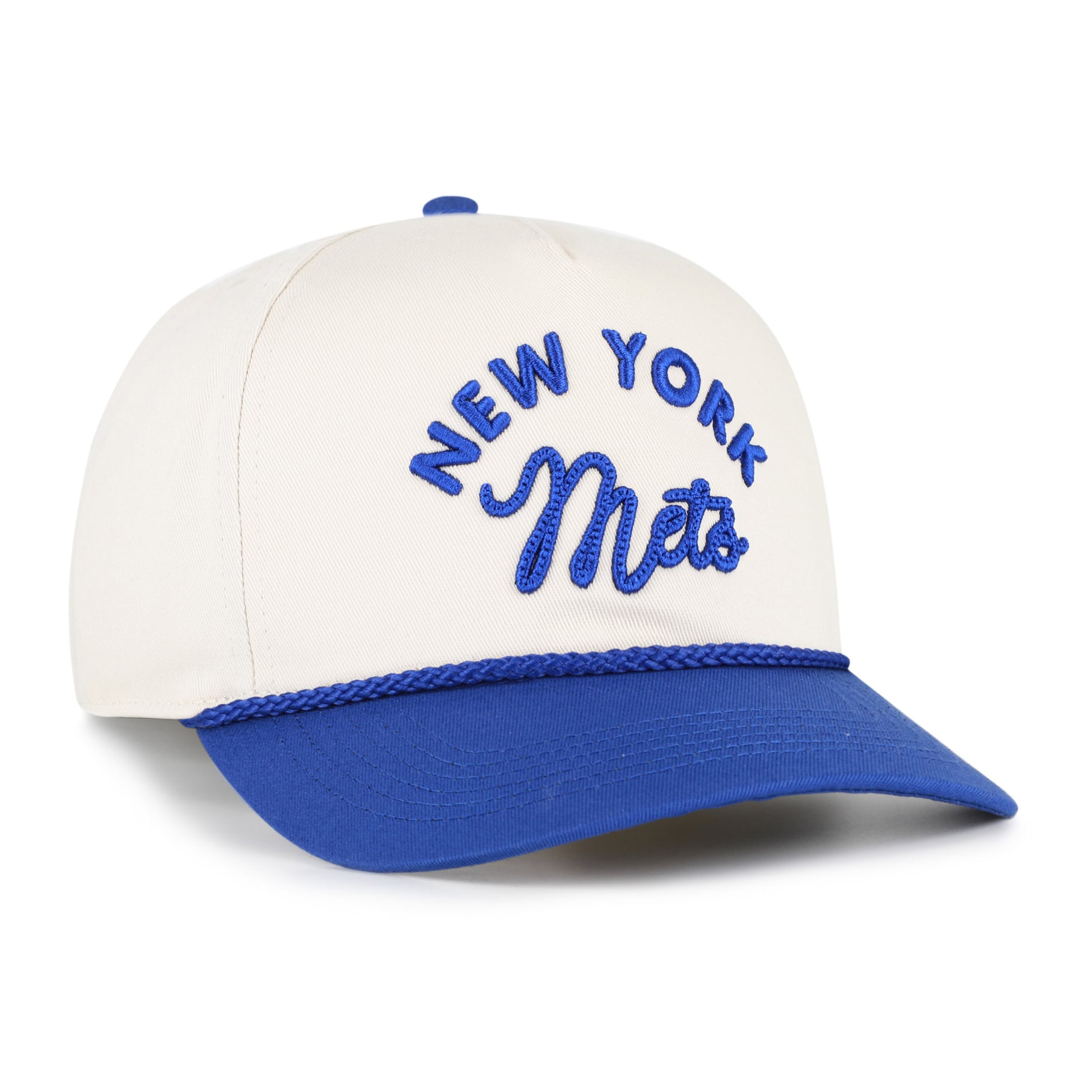 Unisex '47 Natural/Royal New York Mets Rope Script Hitch Adjustable Hat