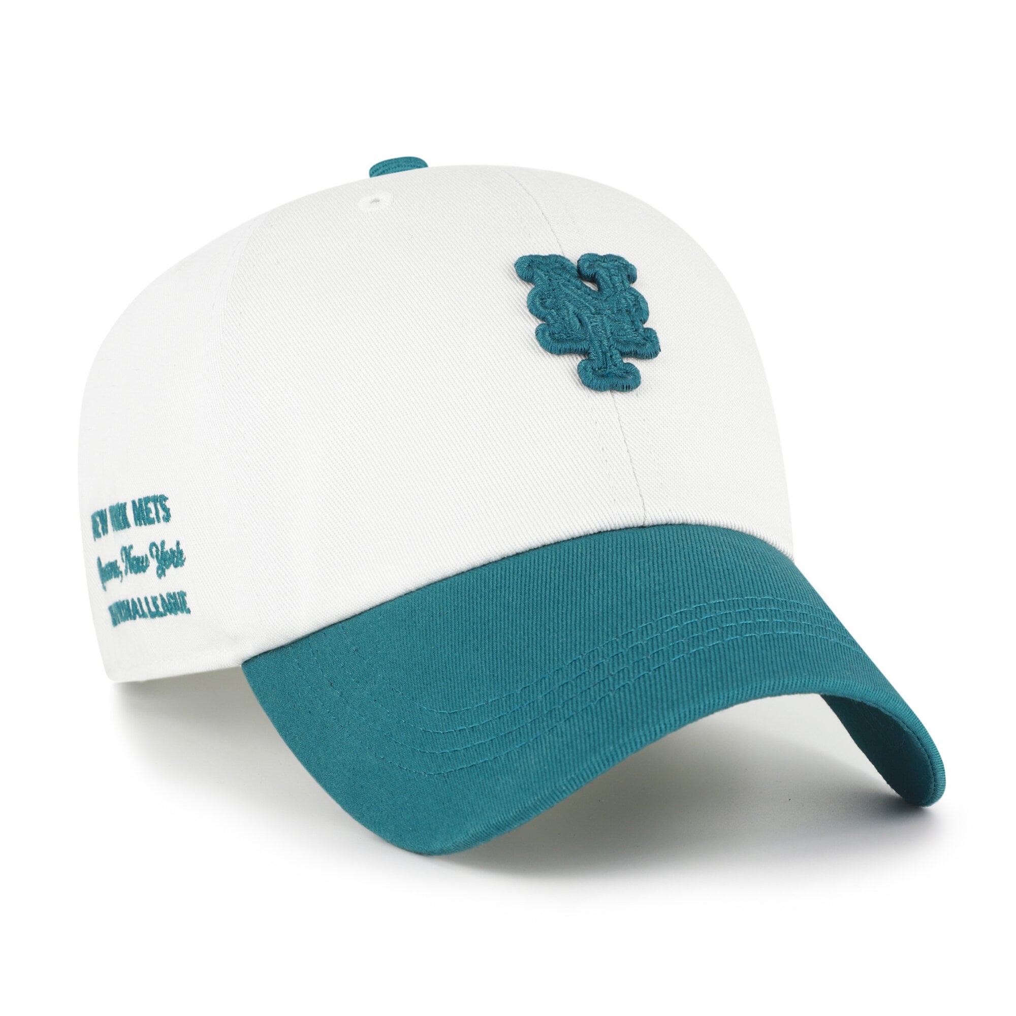 Casquette unisexe '47 blanche/turquoise New York Mets, style contemporain et épuré