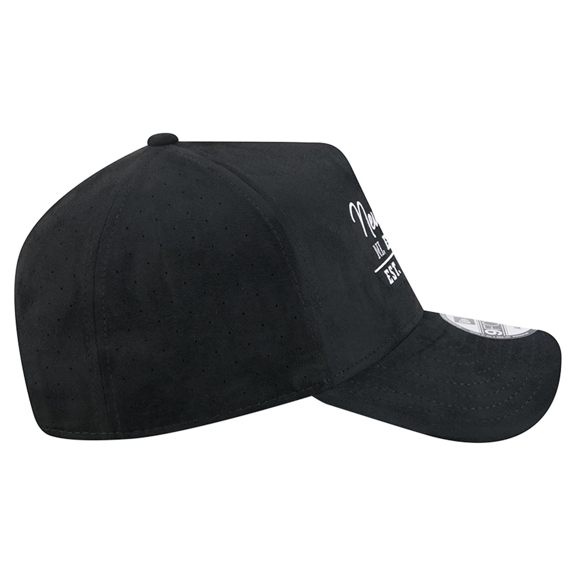 Unisex New Era Black New York Mets Script Text 9FORTY A-Frame Adjustable Hat