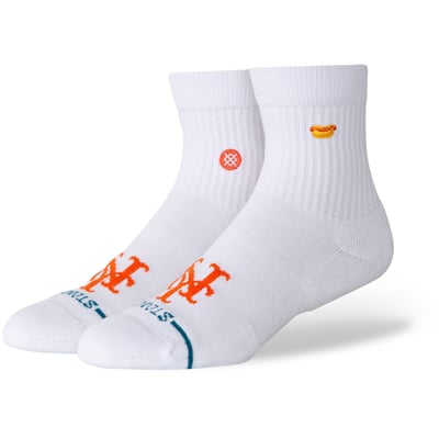New York Mets Stance Unisex Hot Dog Quarter Socks - White