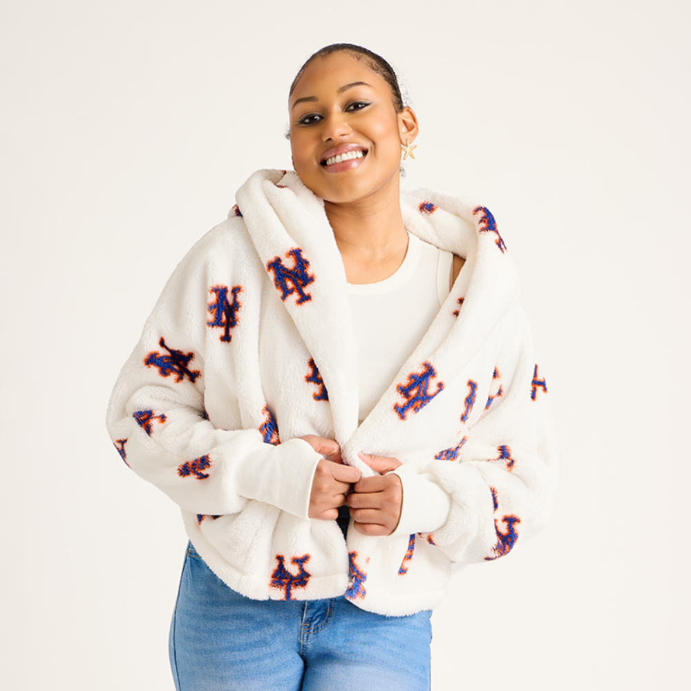 Veste Sherpa courte légère pour femme de Jill Martin, blanche