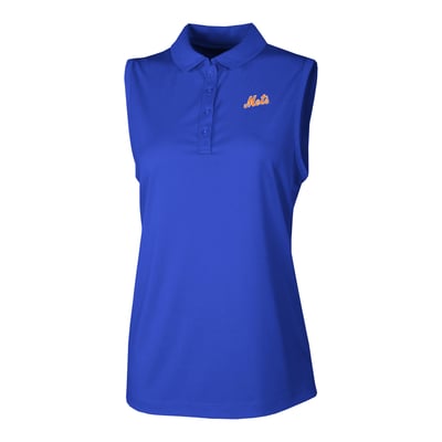 New York Mets Columbia Women's  Ace Flair Sleeveless Tank Polo - Royal