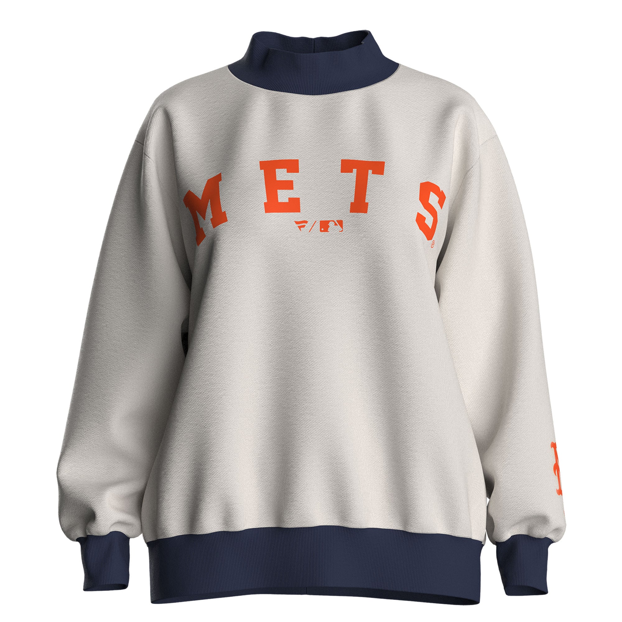 Sweat-shirt crème New York Mets pour femmes de Fanatics