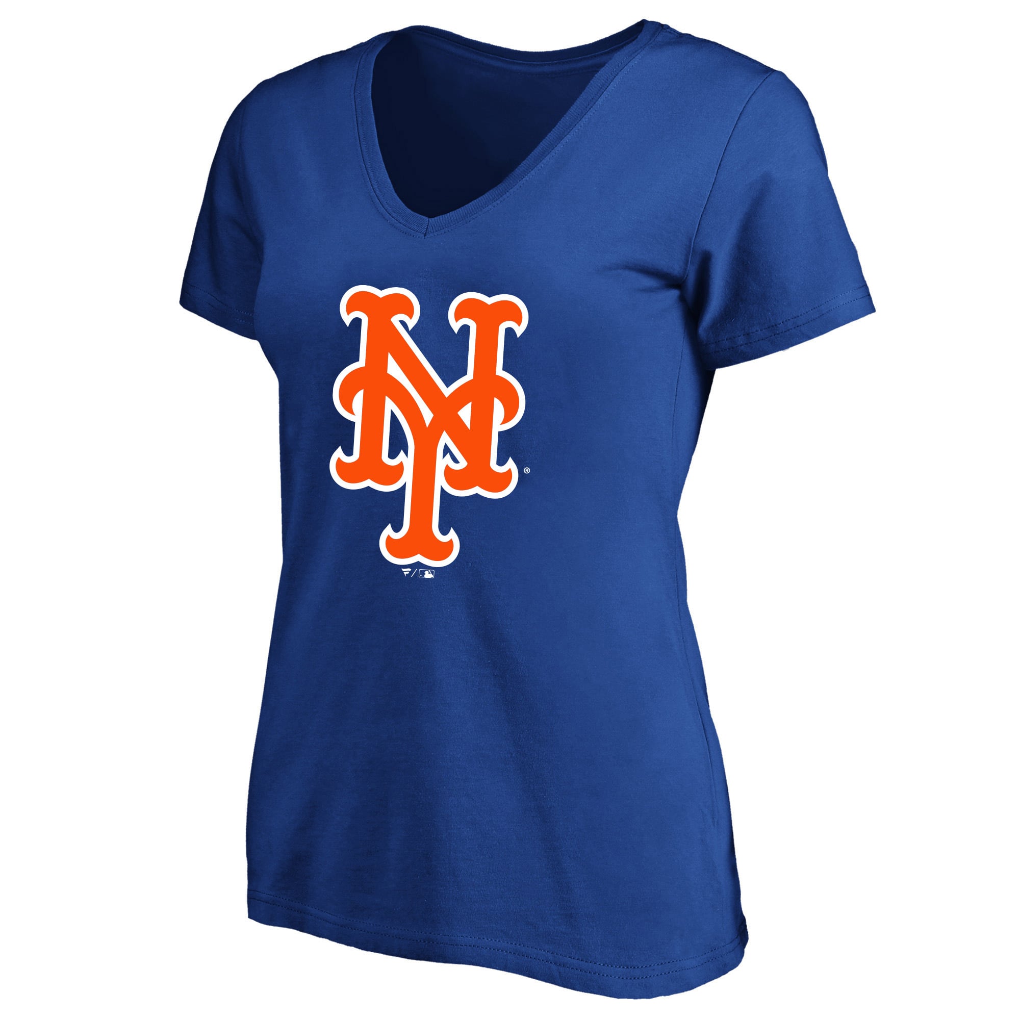 T-shirt à col en V pour femme Fanatics Juan Soto Royal New York Mets, grande taille, nom et numéro