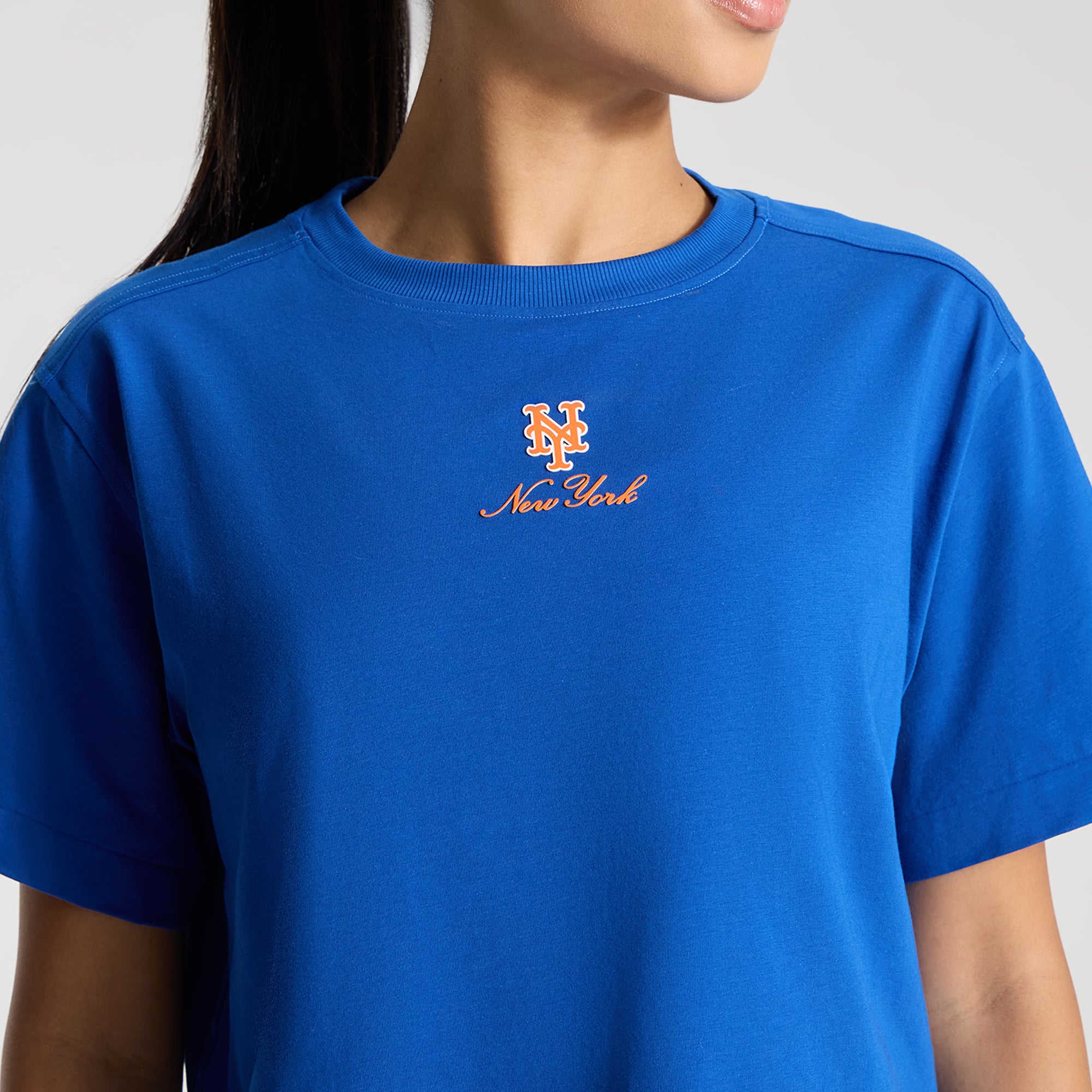 T-shirt court en coton biologique lululemon Cyber ​​Blue New York Mets All Yours pour femme
