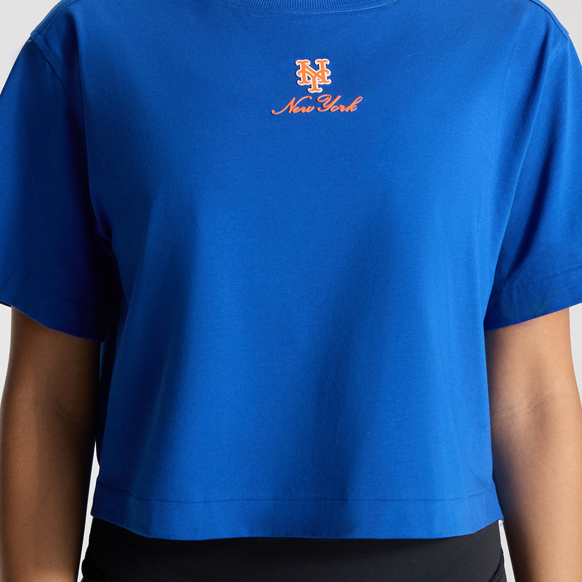 T-shirt court en coton biologique lululemon Cyber ​​Blue New York Mets All Yours pour femme