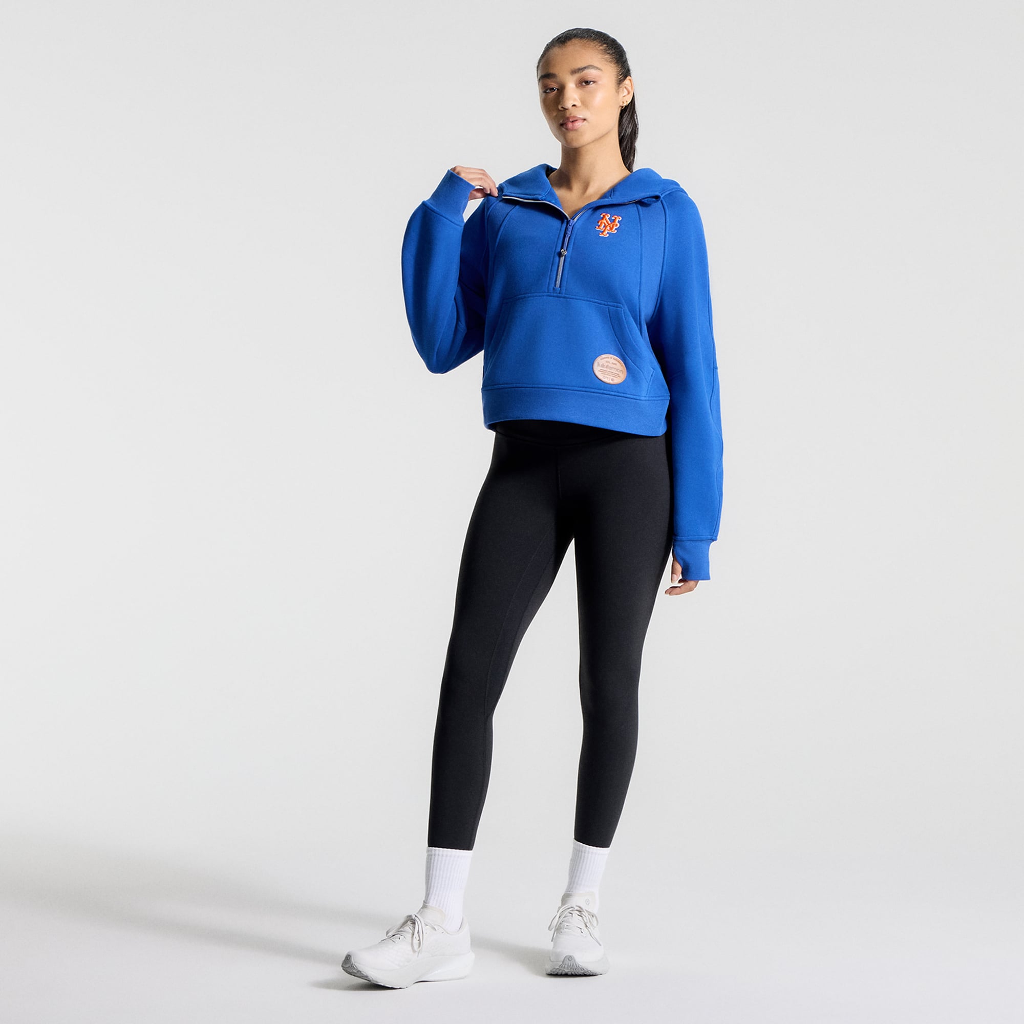 Sweat à capuche zippé oversize bleu cyber New York Mets de lululemon pour femme