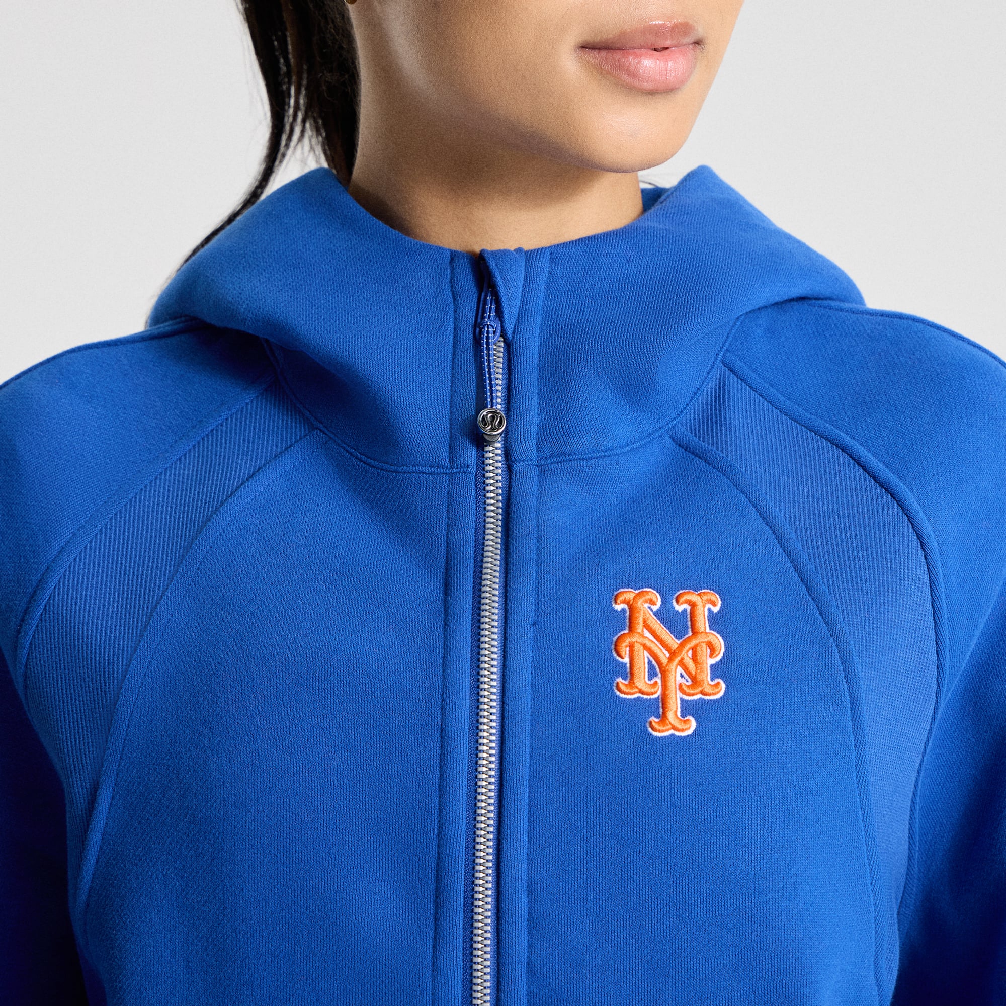 Sweat à capuche zippé oversize bleu cyber New York Mets de lululemon pour femme