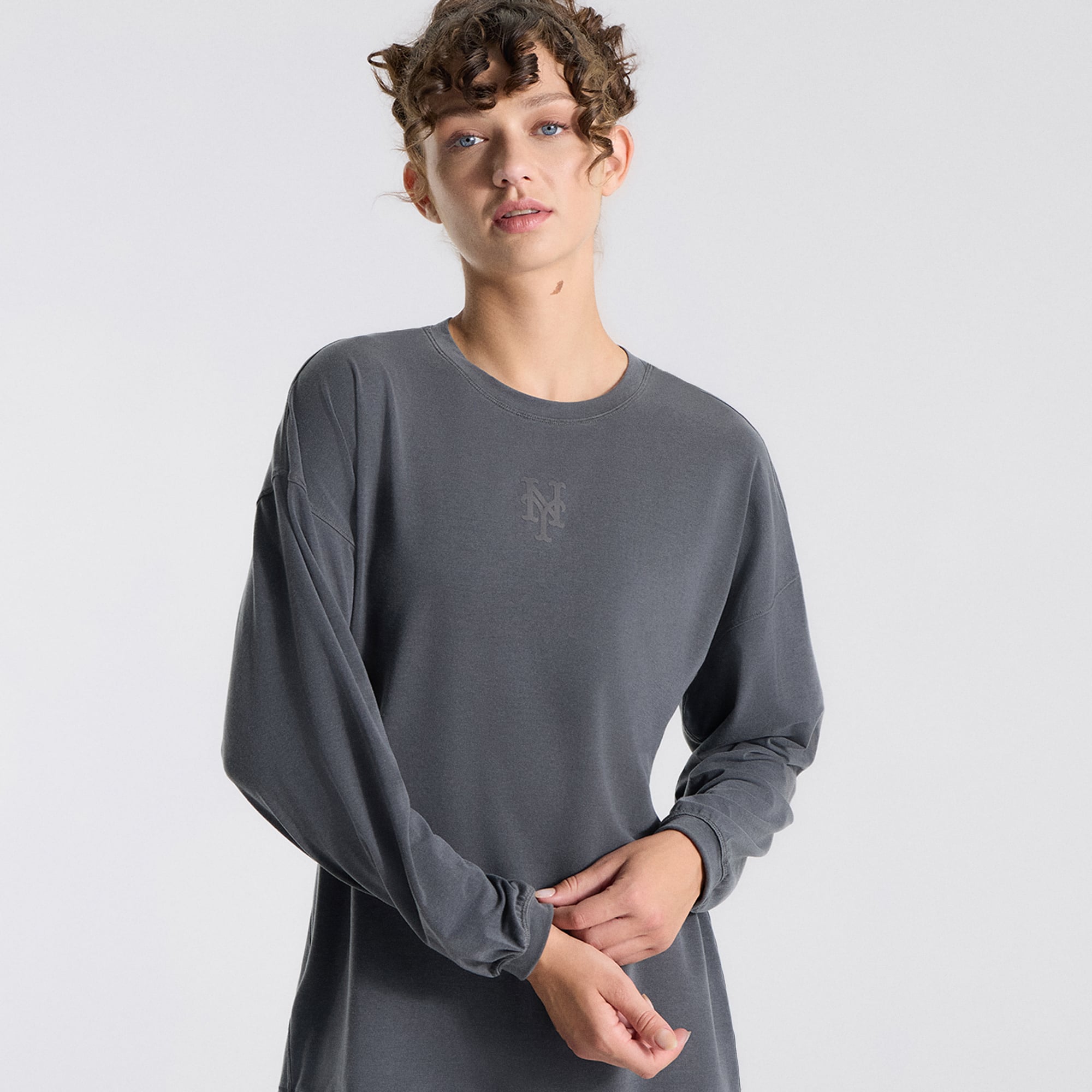 T-shirt à manches longues EasySet Relaxed-Fit gris New York Mets de lululemon pour femme