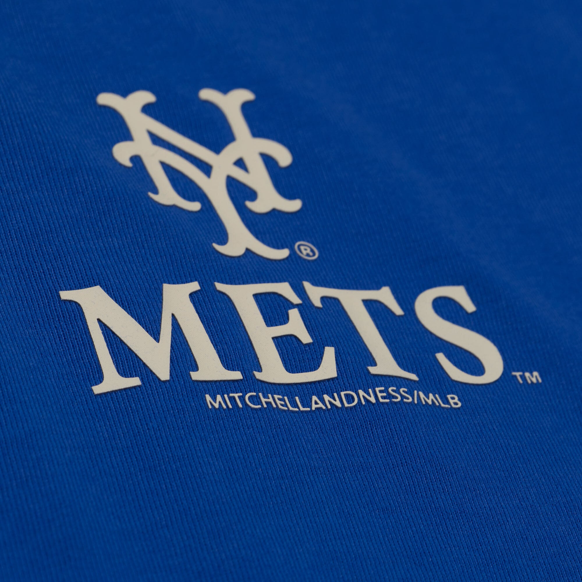 T-shirt court à manches carrées Mitchell & Ness Royal New York Mets pour femmes
