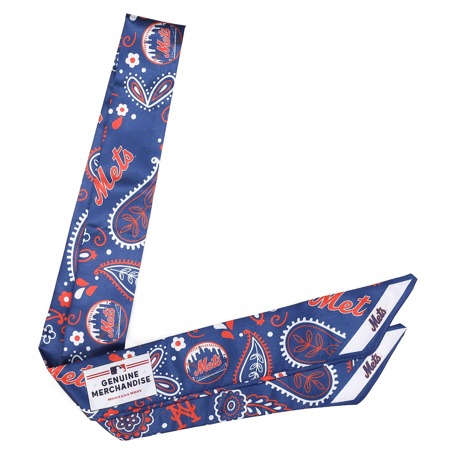 Bandana pour femme Montana West Royal New York Mets, sac et écharpe