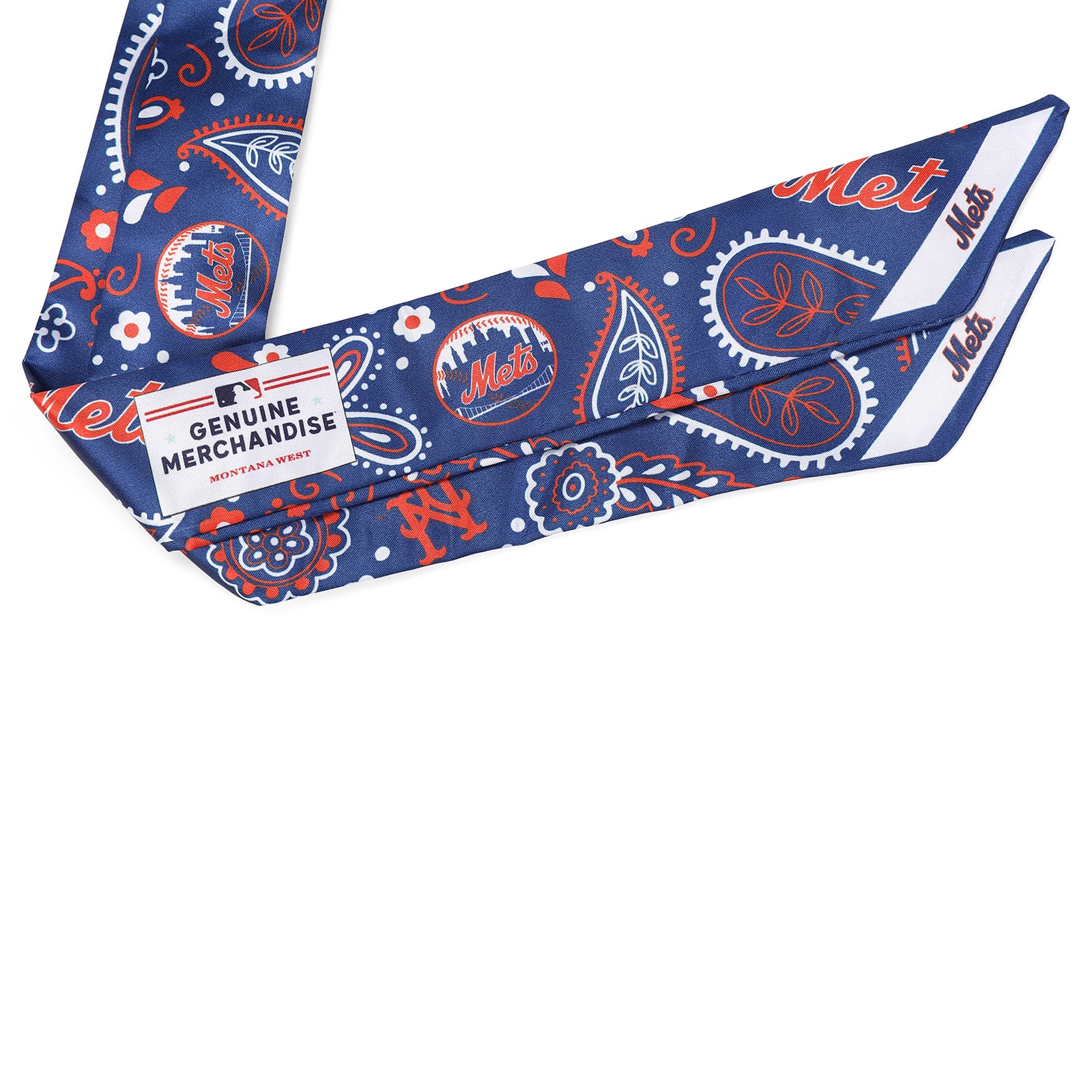 Bandana pour femme Montana West Royal New York Mets, sac et écharpe