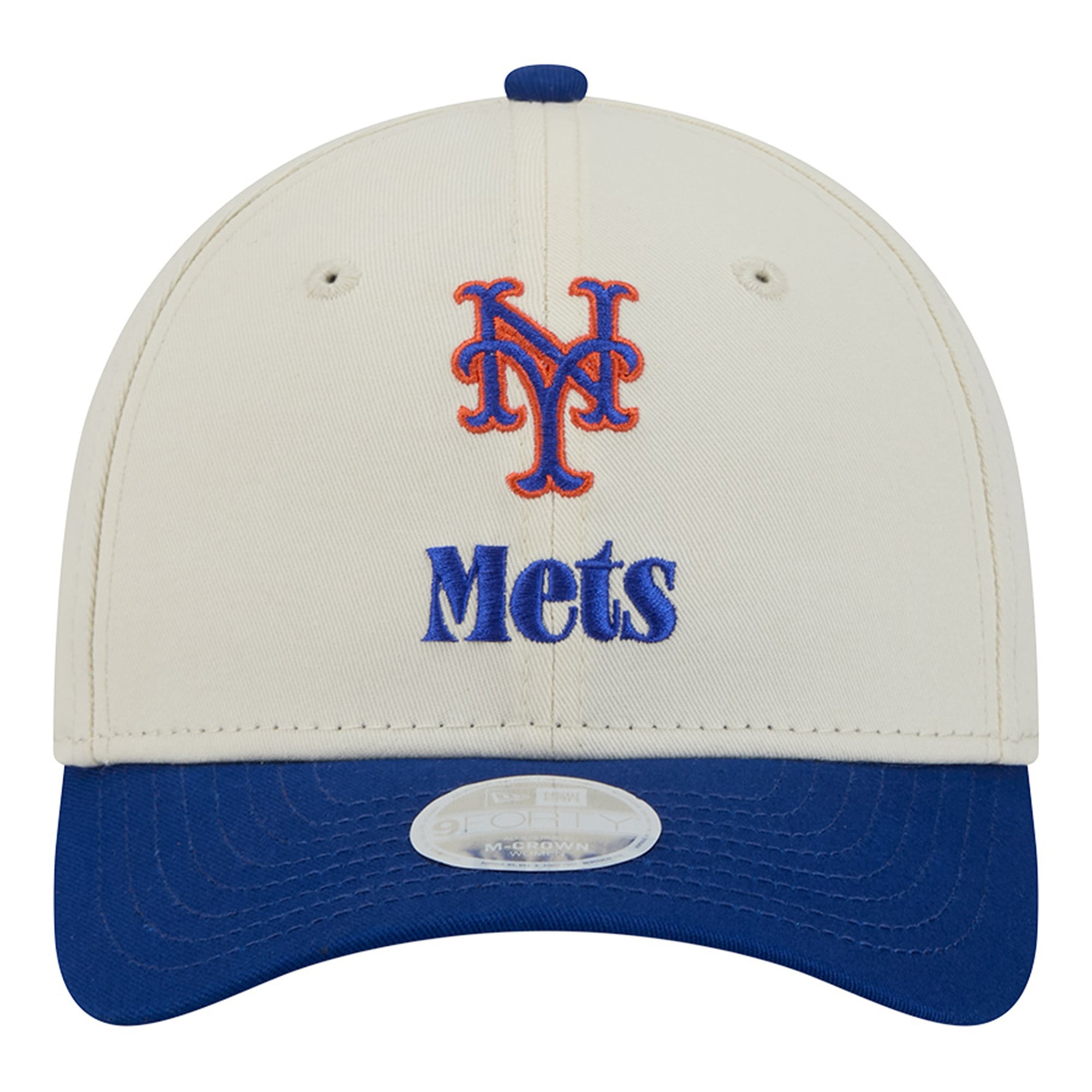Women's New Era Cream/Royal New York Mets Primary 9FORTY M-Crown Adjustable Hat