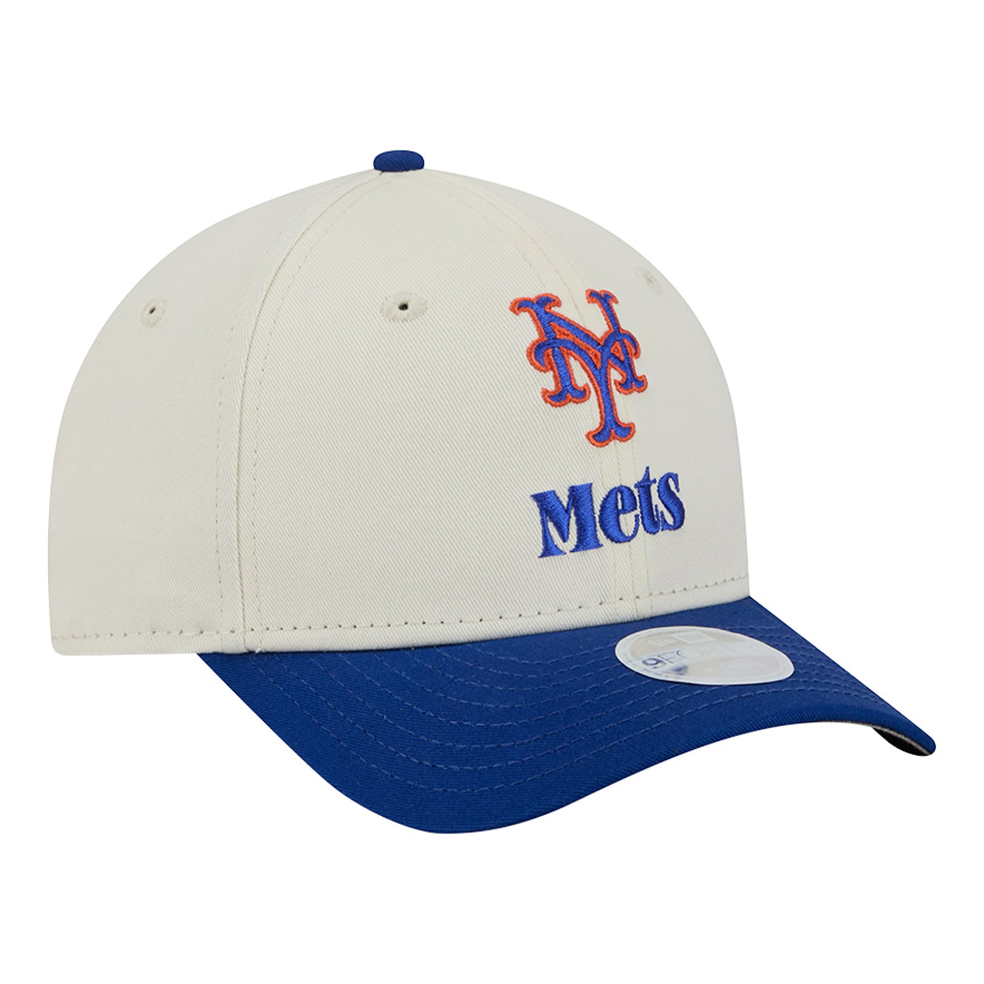 Women's New Era Cream/Royal New York Mets Primary 9FORTY M-Crown Adjustable Hat