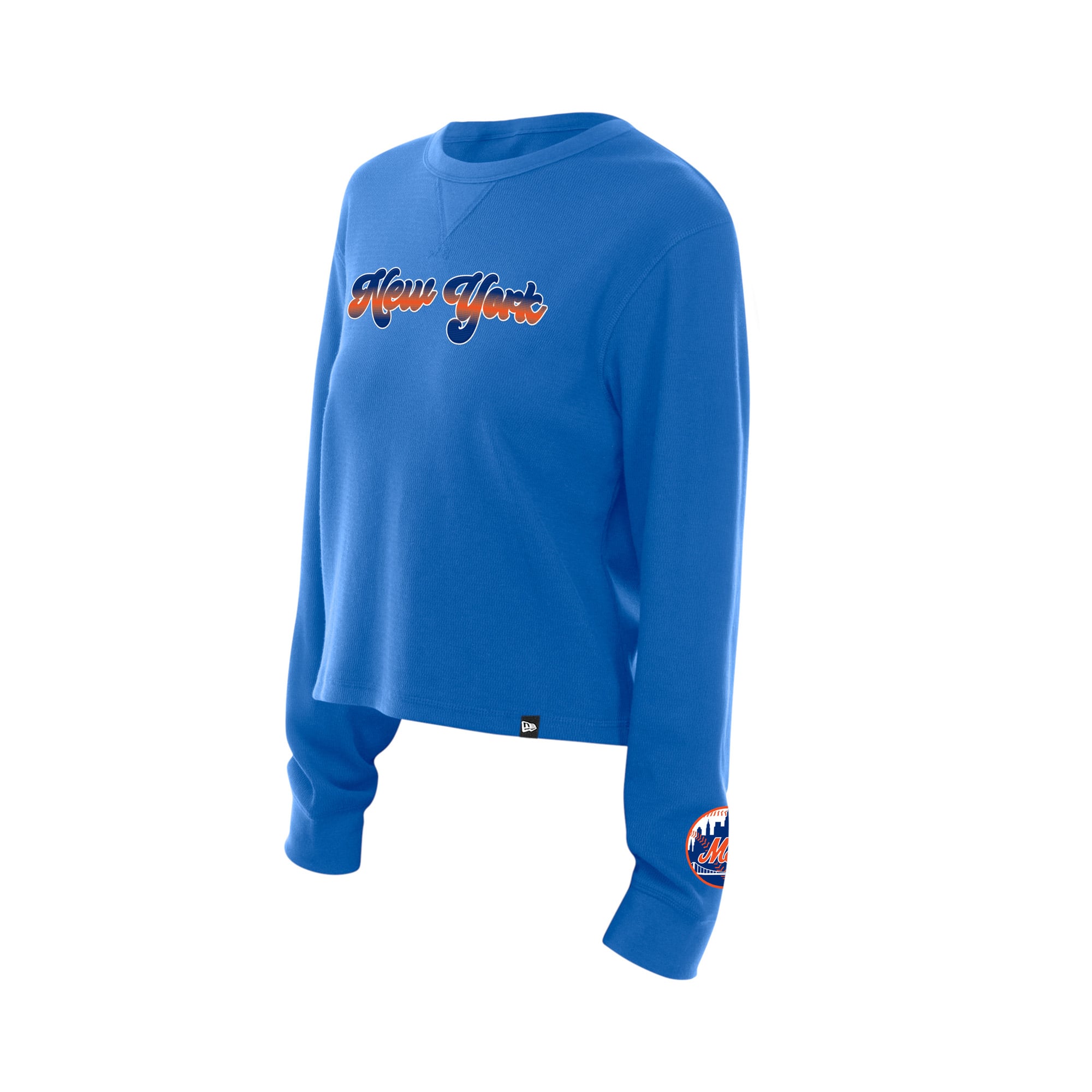 T-shirt thermique à manches longues New Era Royal York Mets Fan Collection pour femmes
