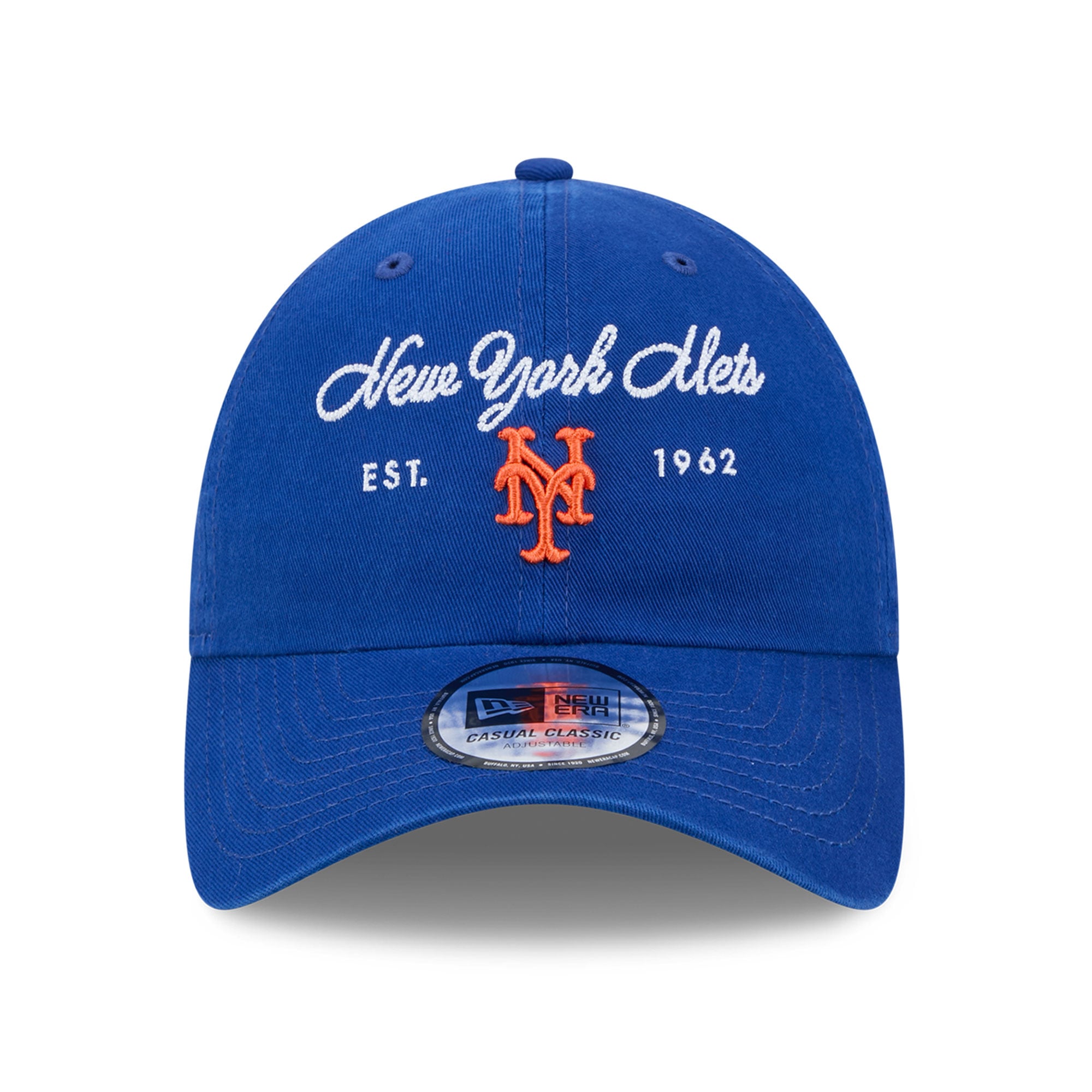 Casquette New Era Royal New York Mets pour femme, style classique décontracté et ajustable