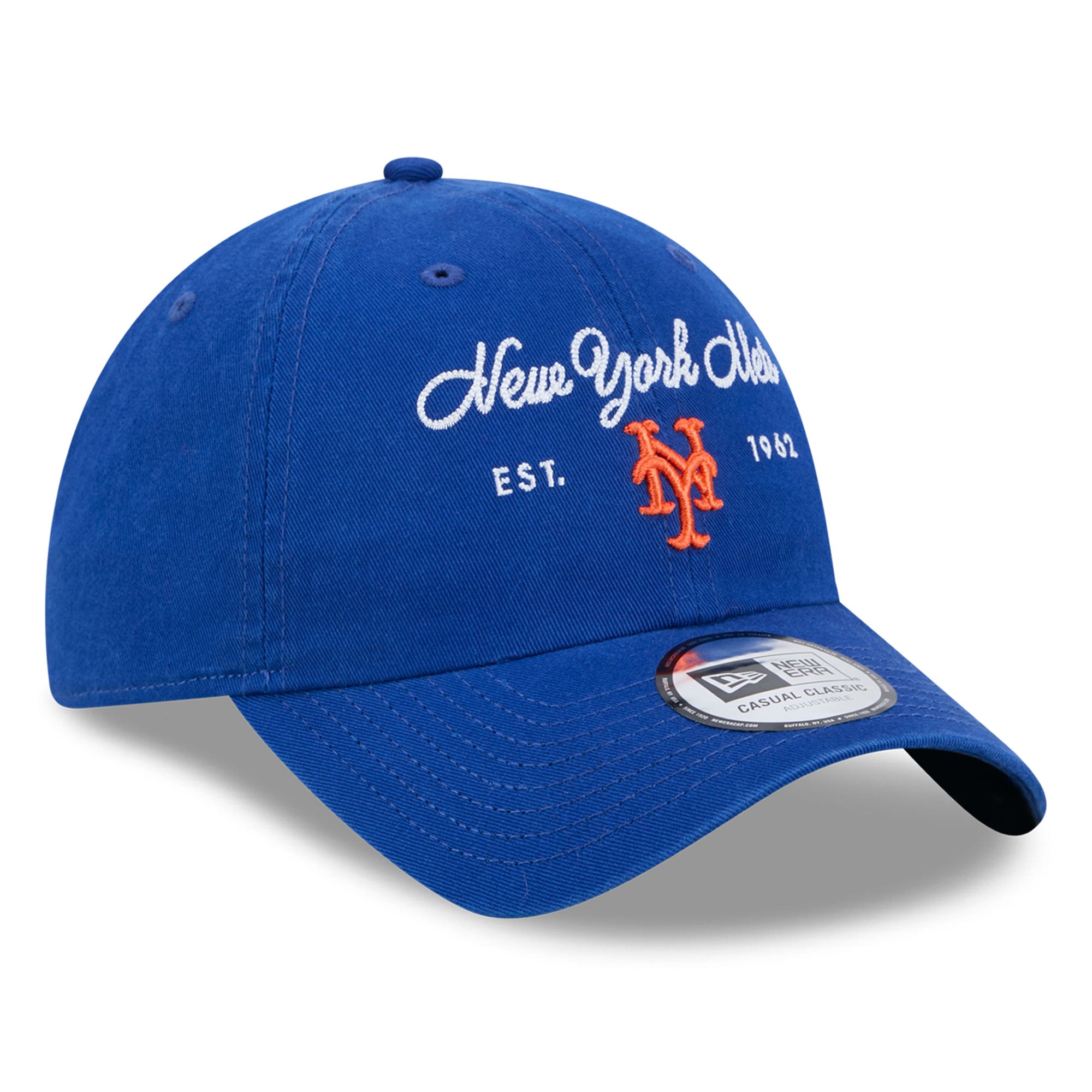 Casquette New Era Royal New York Mets pour femme, style classique décontracté et ajustable