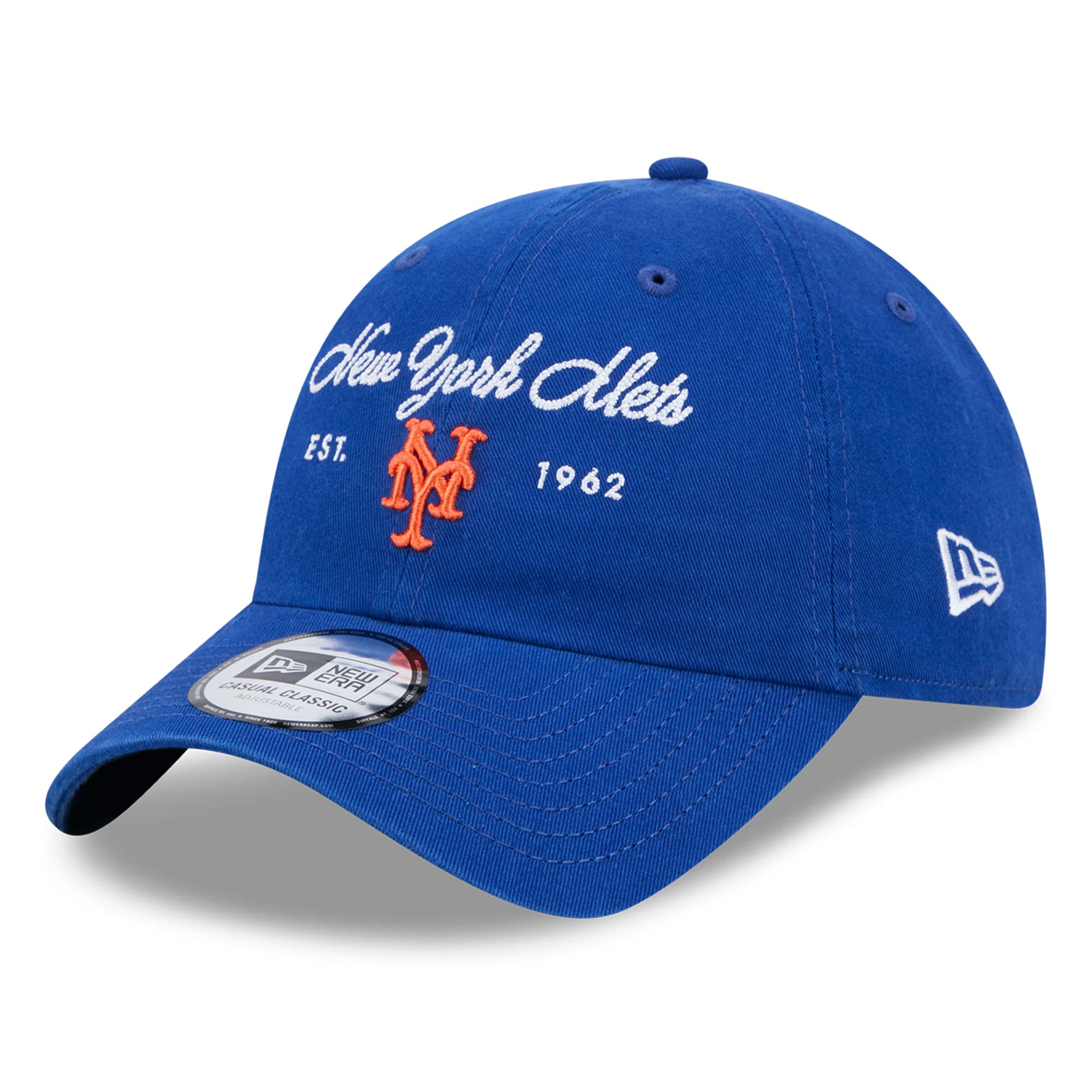 Casquette New Era Royal New York Mets pour femme, style classique décontracté et ajustable