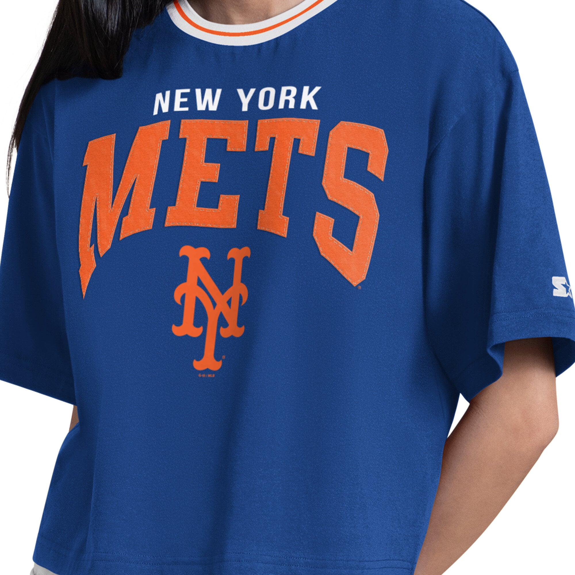 T-shirt court Starter Royal New York Mets Ace pour femmes