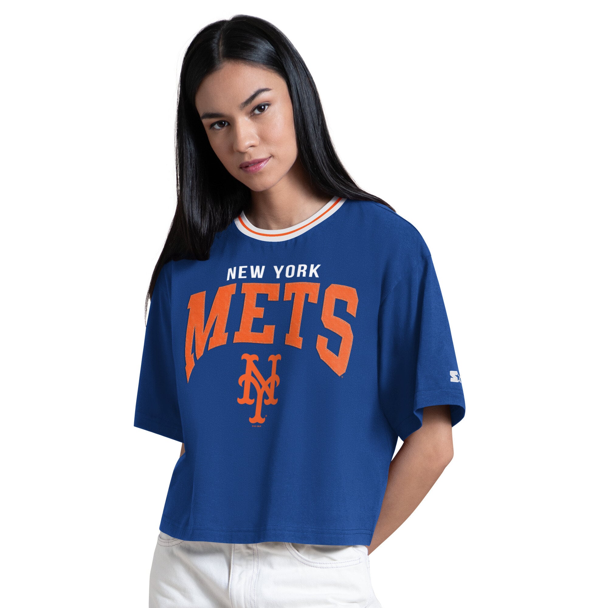 T-shirt court Starter Royal New York Mets Ace pour femmes