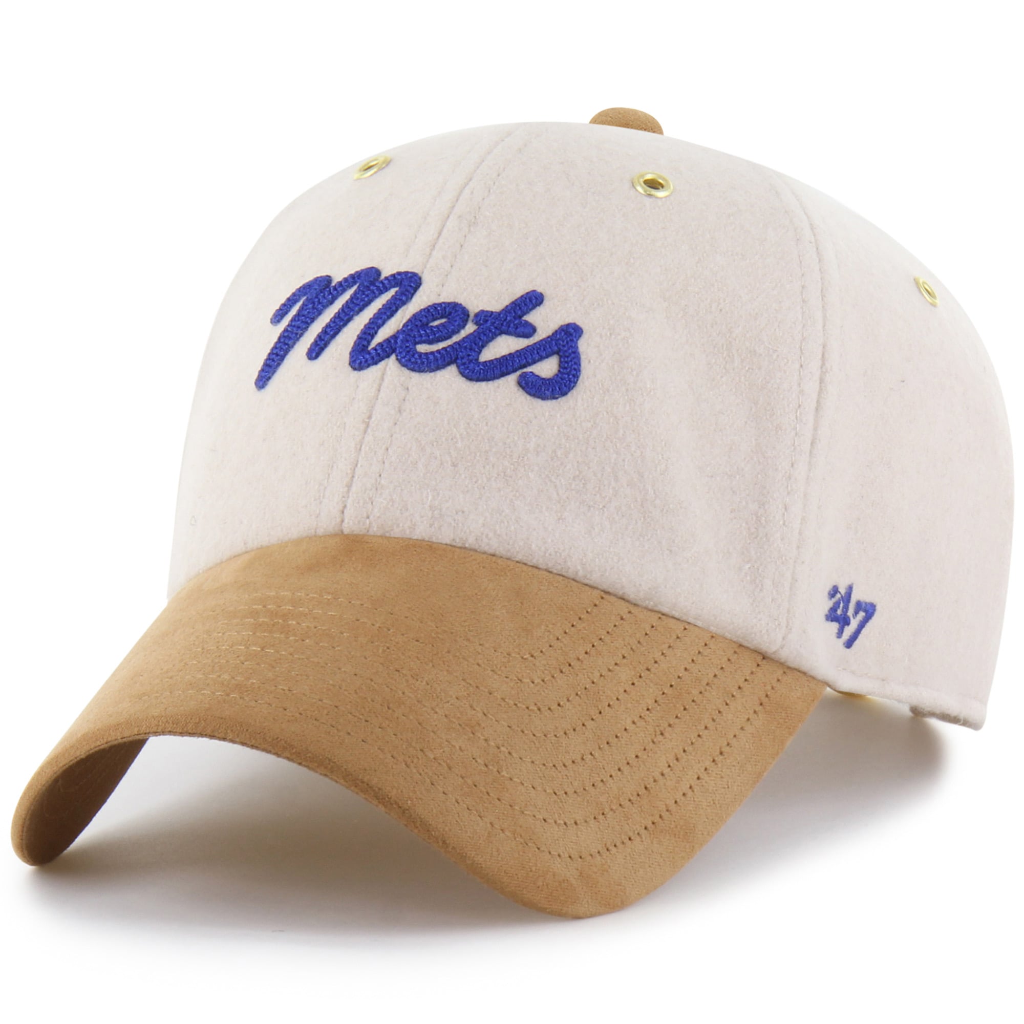 Women's Stoney Clover Lane x '47 Natural New York Mets Script Charm Clean Up Adjustable Hat
