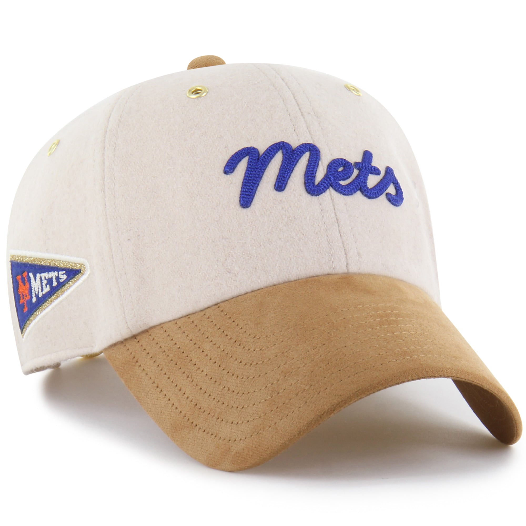 Women's Stoney Clover Lane x '47 Natural New York Mets Script Charm Clean Up Adjustable Hat