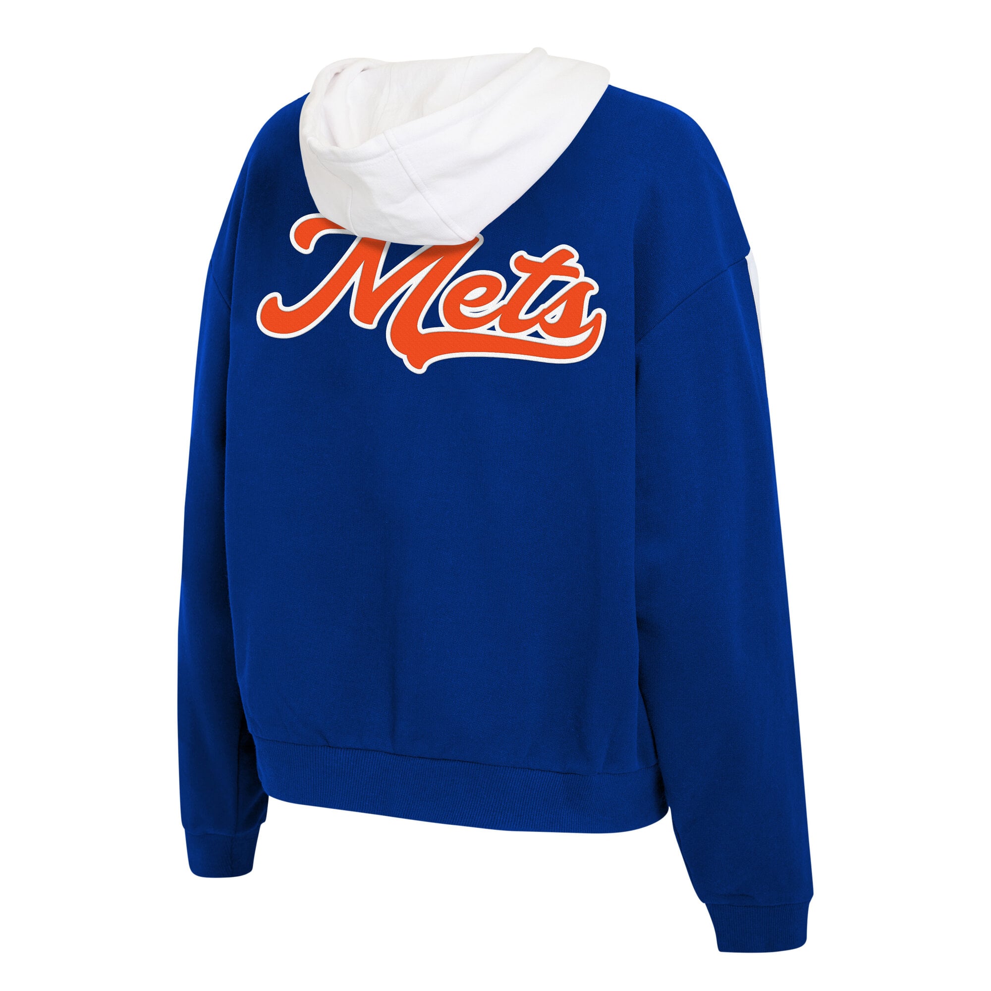 Sweat à capuche zippé WEAR by Erin Andrews pour femme, bleu roi et blanc, New York Mets.