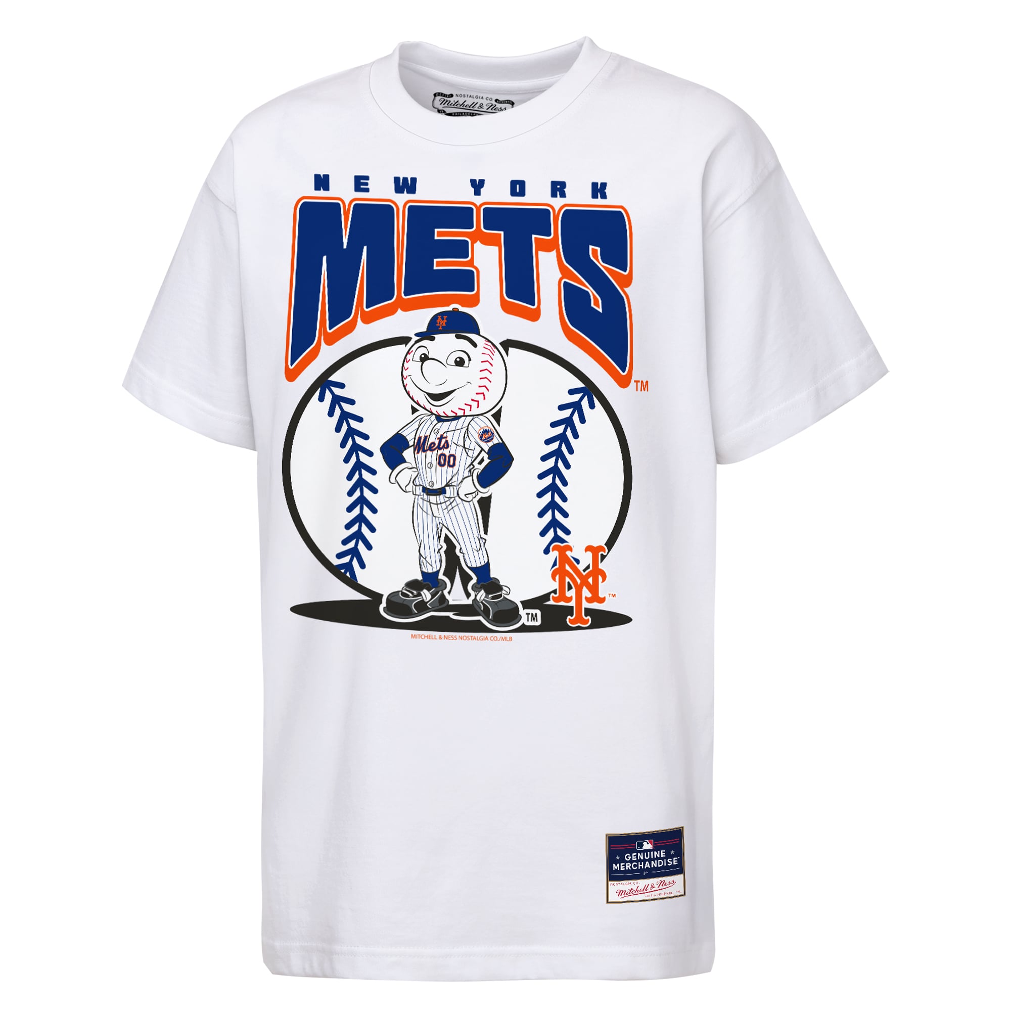 Youth Mitchell & Ness White New York Mets Mascot Mania T-Shirt
