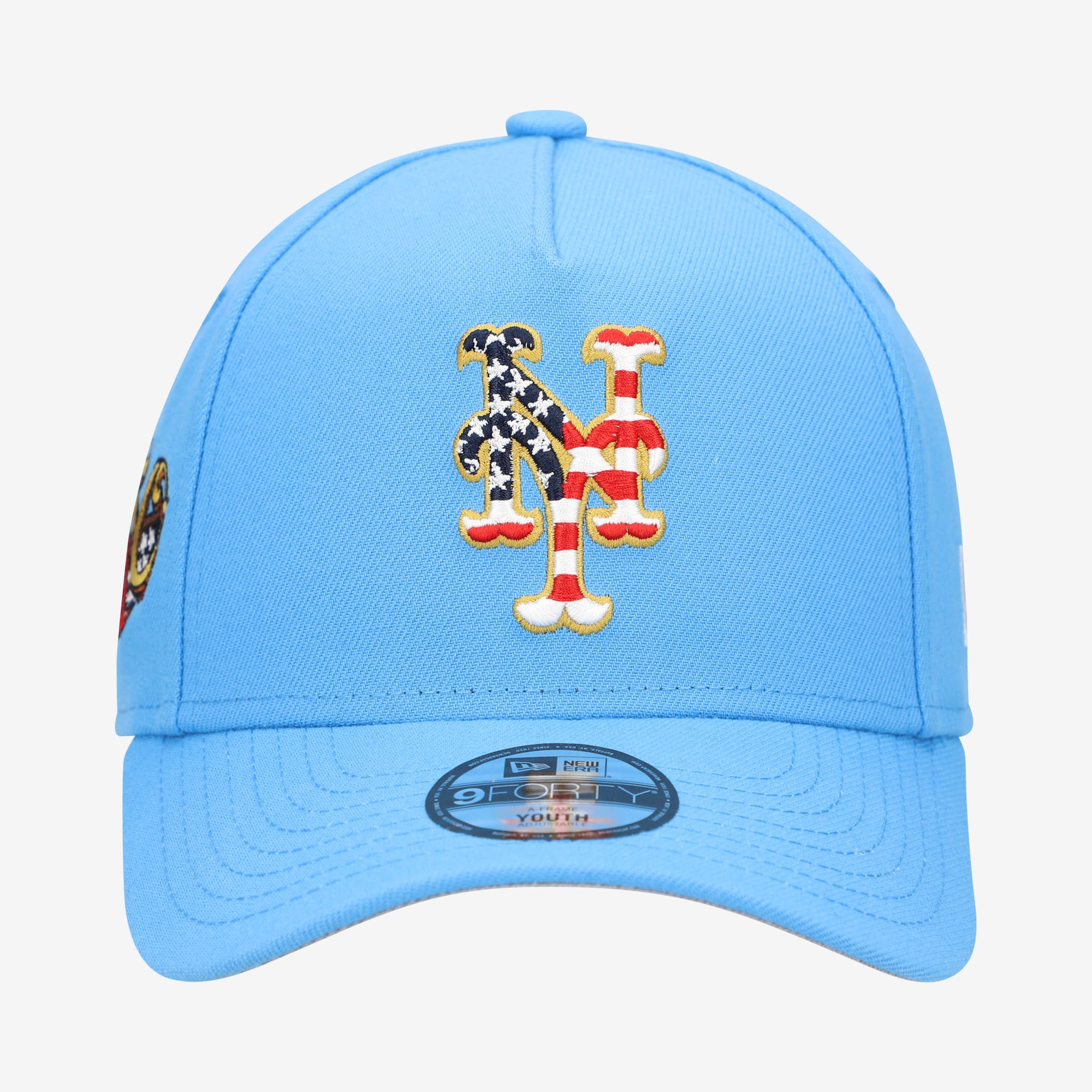 Youth New Era Light Blue New York Mets Celebrate America's 250th 9FORTY A-Frame Adjustable Hat
