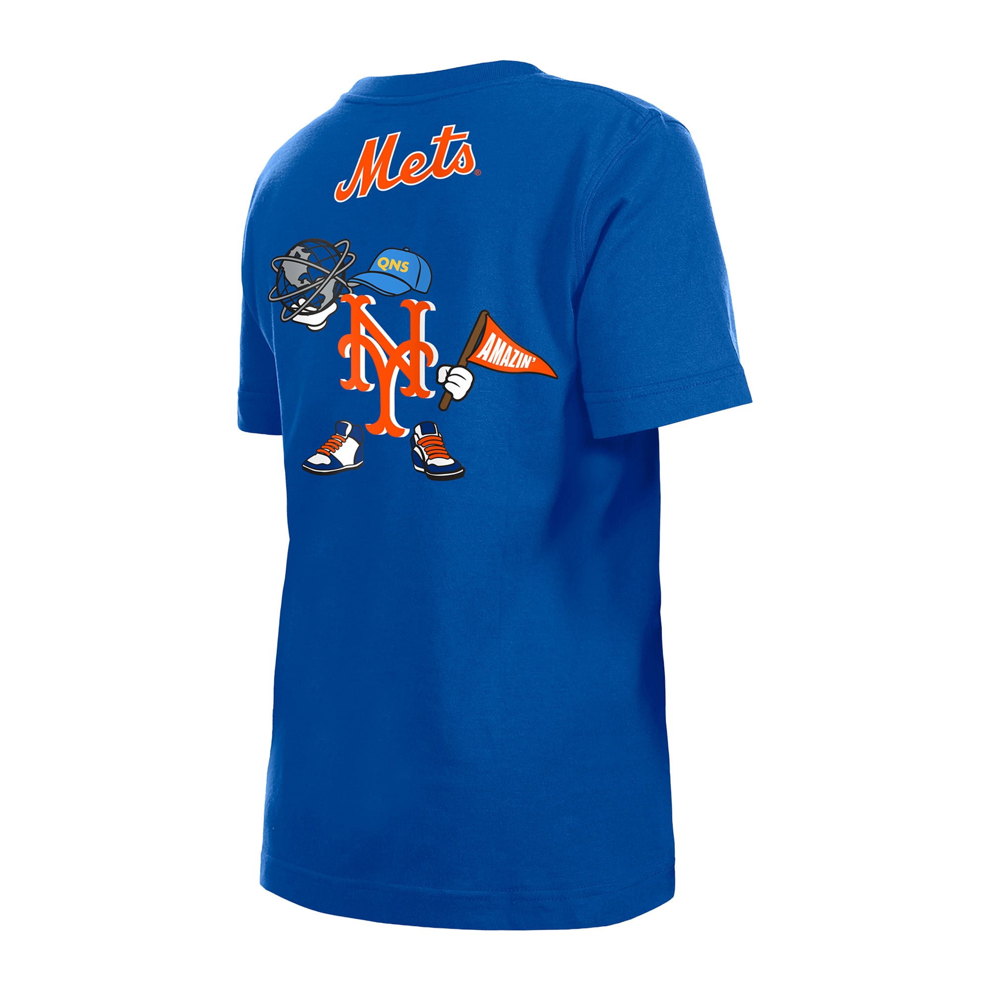 T-shirt New Era Royal York Mets pour jeunes avec logo dessin animé