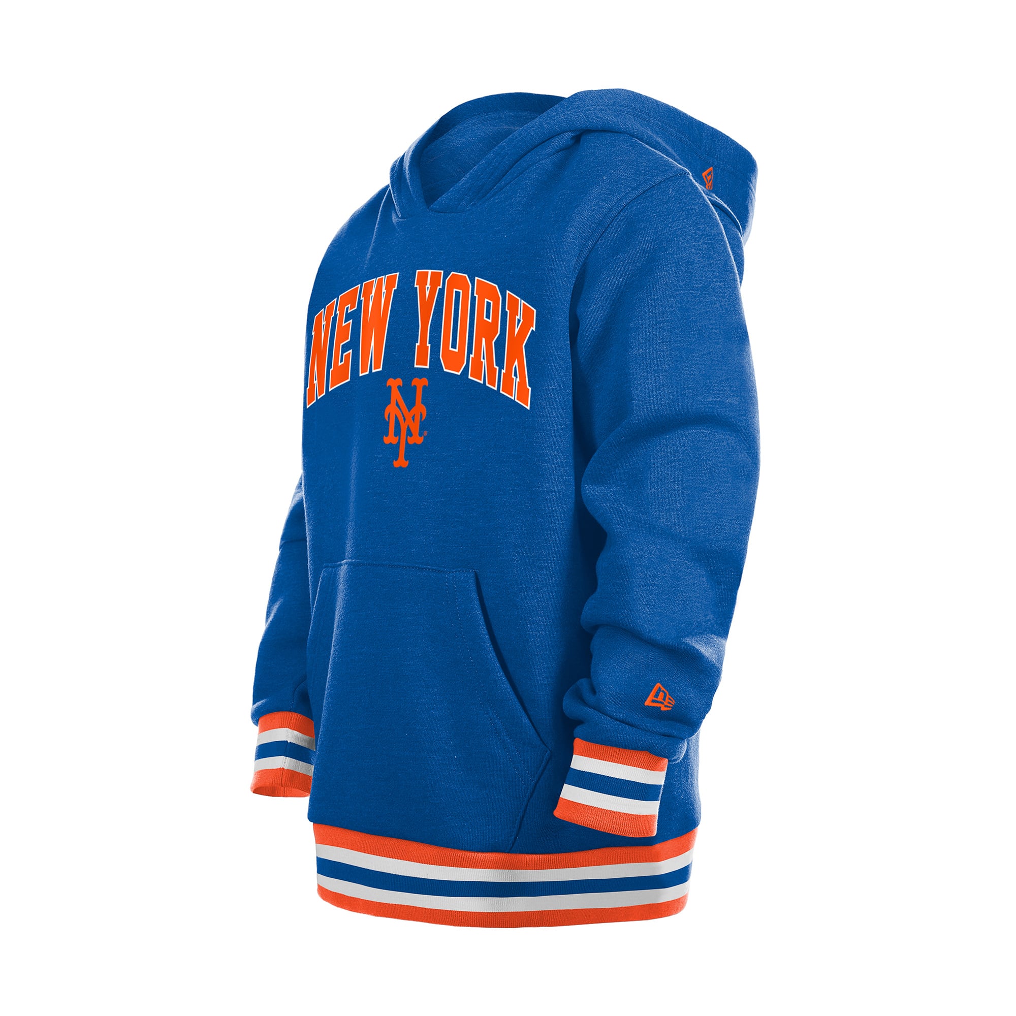 Youth New Era Royal York Mets Knit Trim Pullover Hoodie