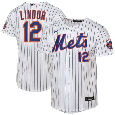 Francisco Lindor New York Mets Nike Youth Home Stadium Jersey - White