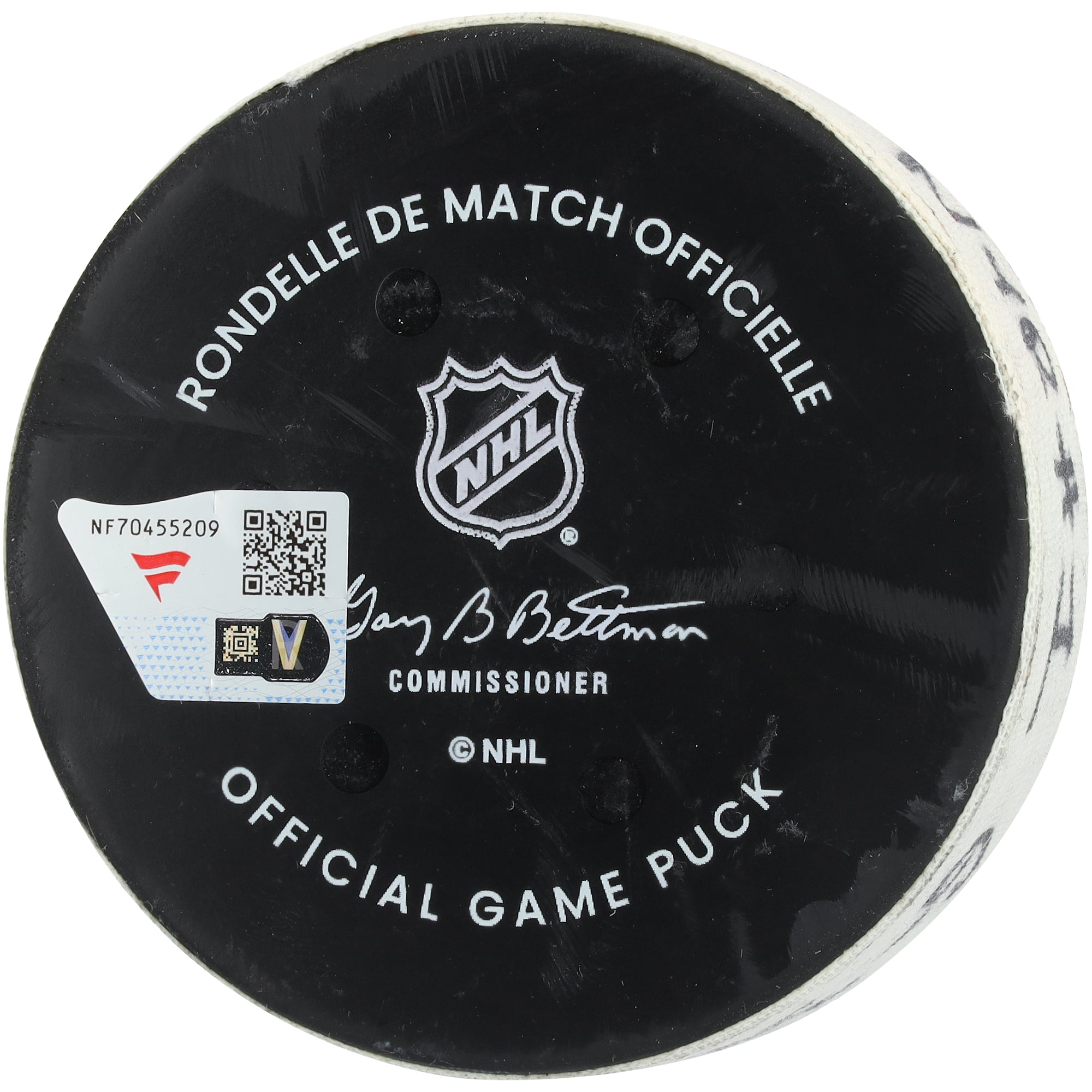 Adam Sýkora New York Rangers Game-Used Goal Puck from March 29, 2026 vs. Florida Panthers
