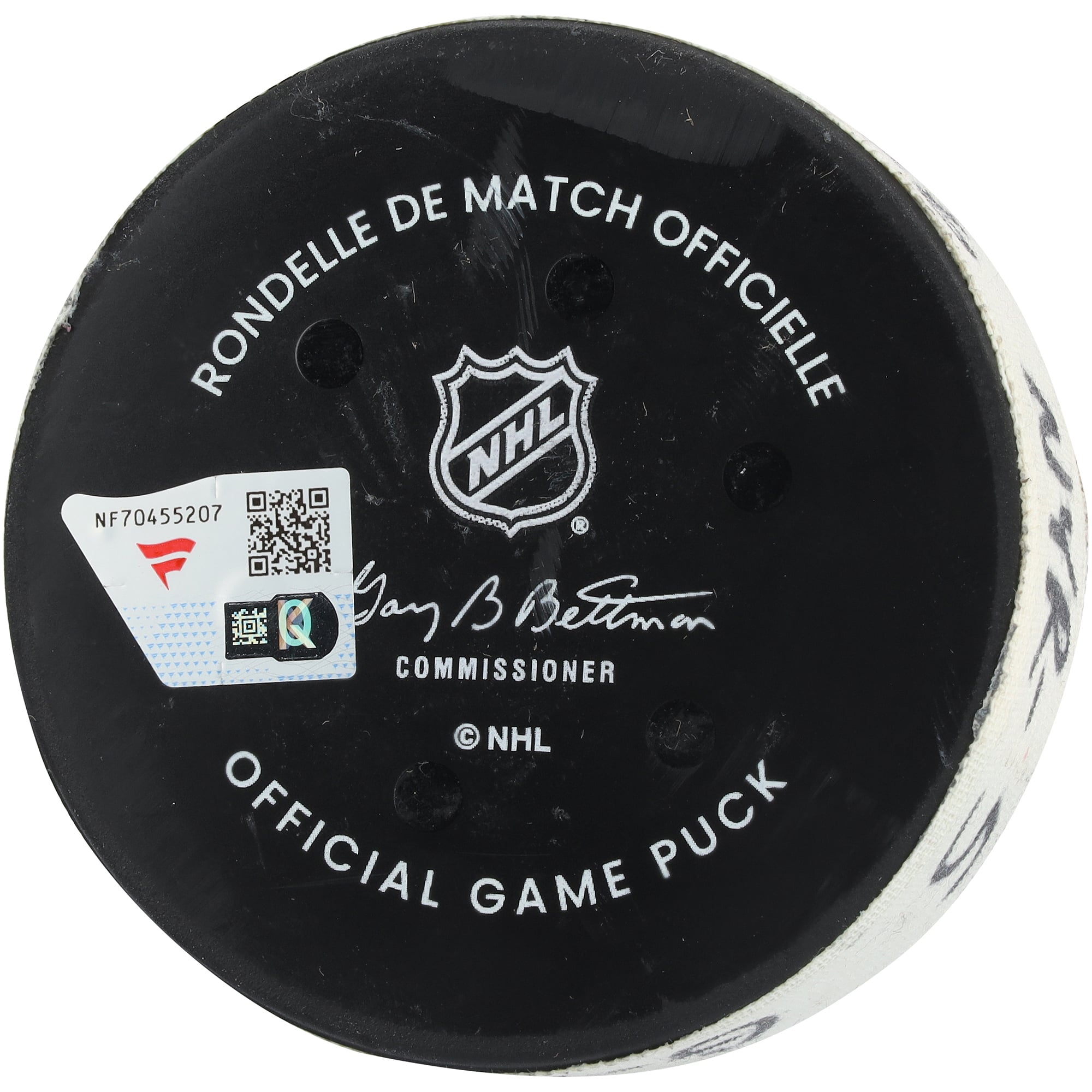 Alexis Lafreniere New York Rangers Game-Used Goal Puck from March 27, 2026 vs. Chicago Blackhawks