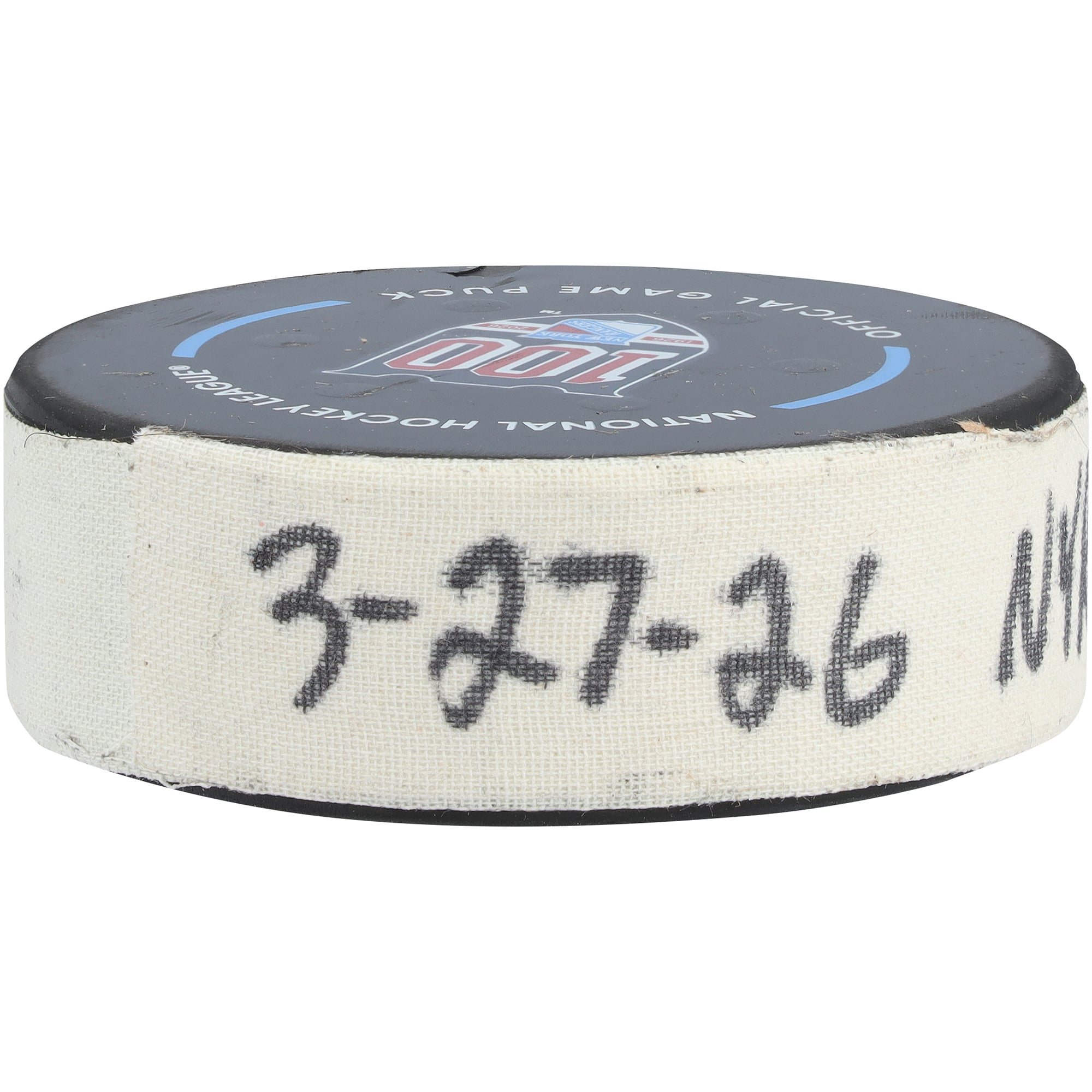 Alexis Lafreniere New York Rangers Game-Used Goal Puck from March 27, 2026 vs. Chicago Blackhawks