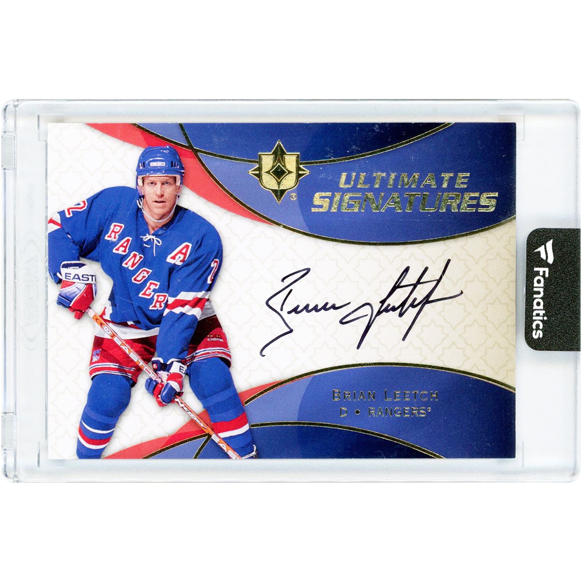 Carte autographiée de Brian Leetch (New York Rangers) 2008-09 Upper Deck Ultimate Collection Ultimate Signatures #US-BL