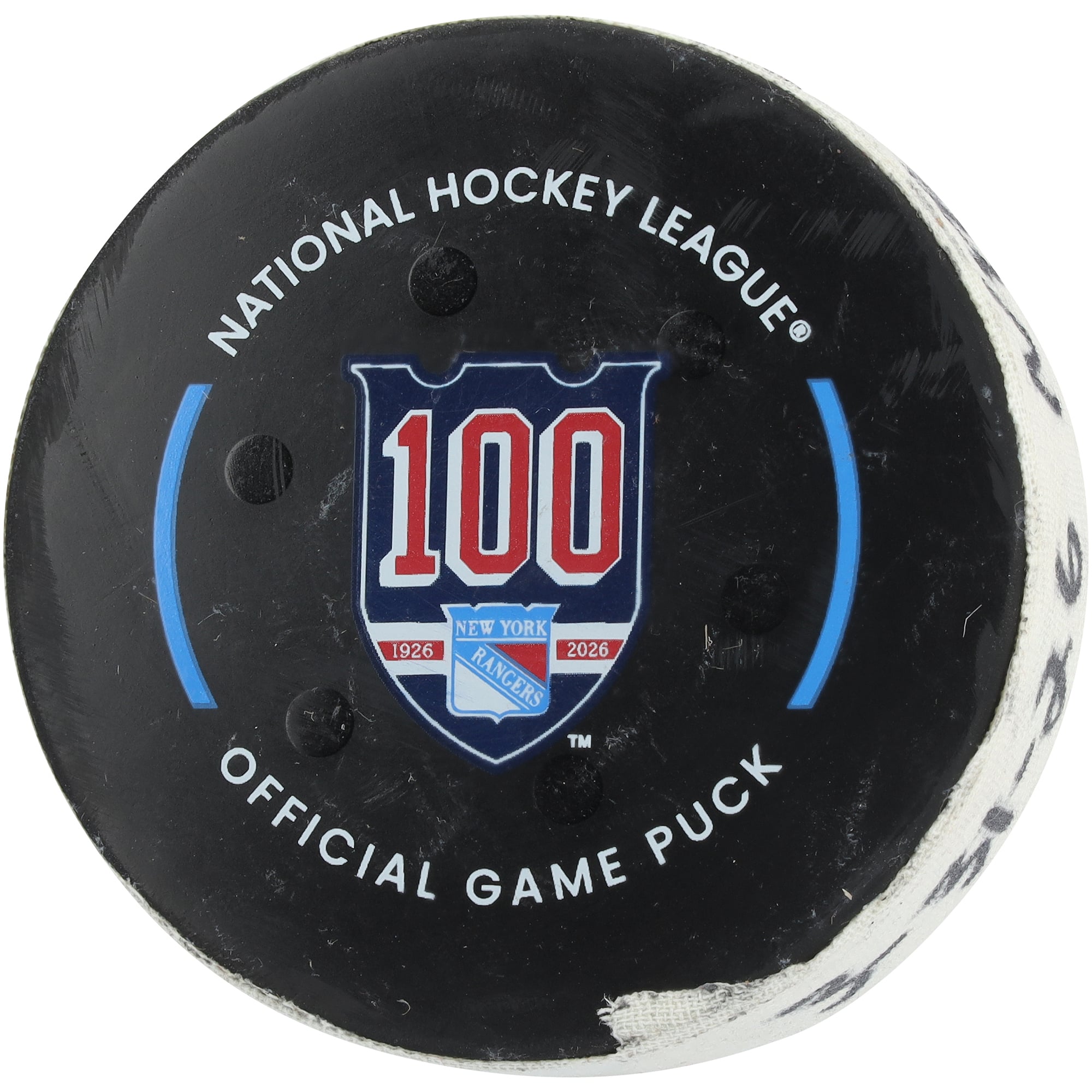 Conor Sheary New York Rangers Game-Used Goal Puck from March 31, 2026 vs. New Jersey Devils