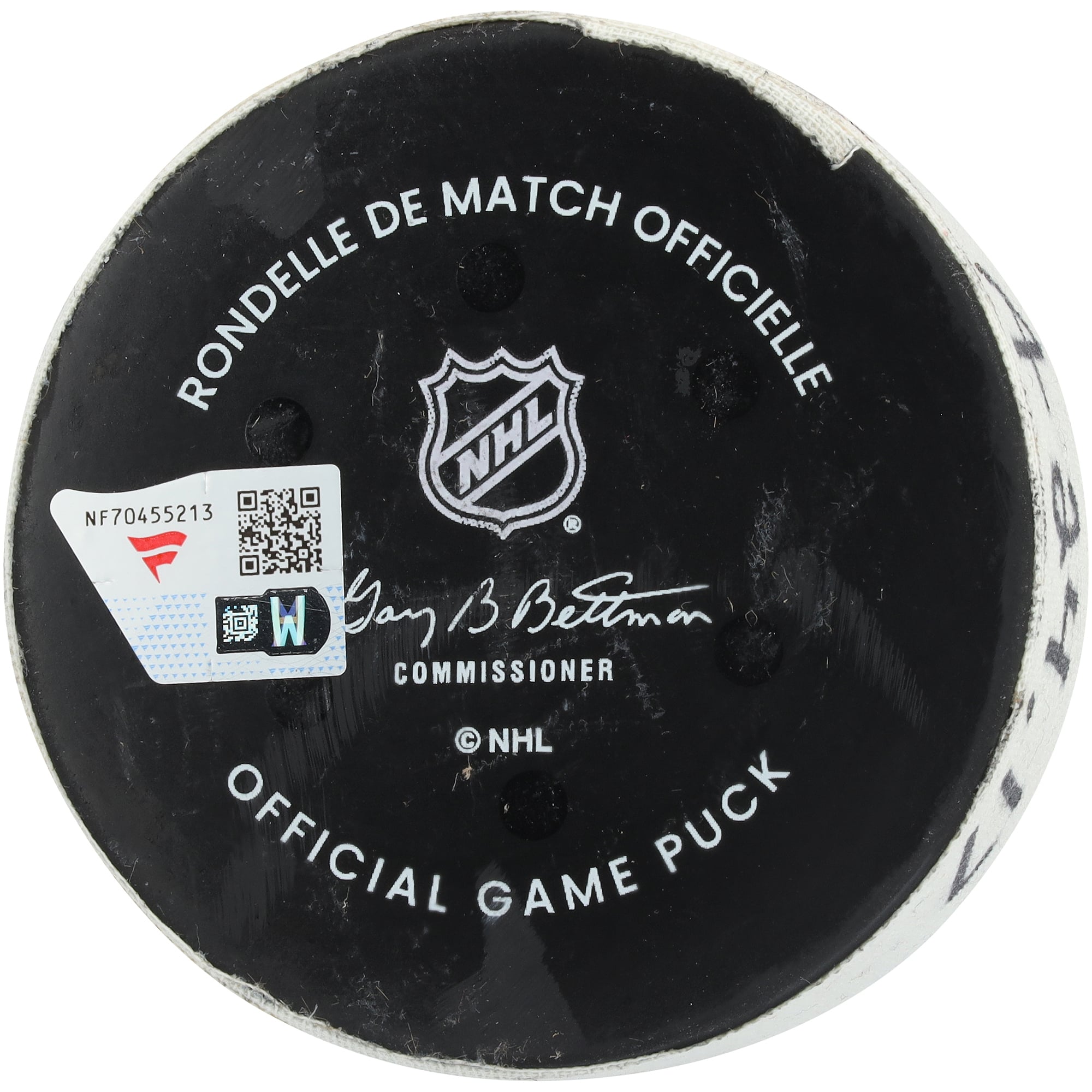 Conor Sheary New York Rangers Game-Used Goal Puck from March 31, 2026 vs. New Jersey Devils