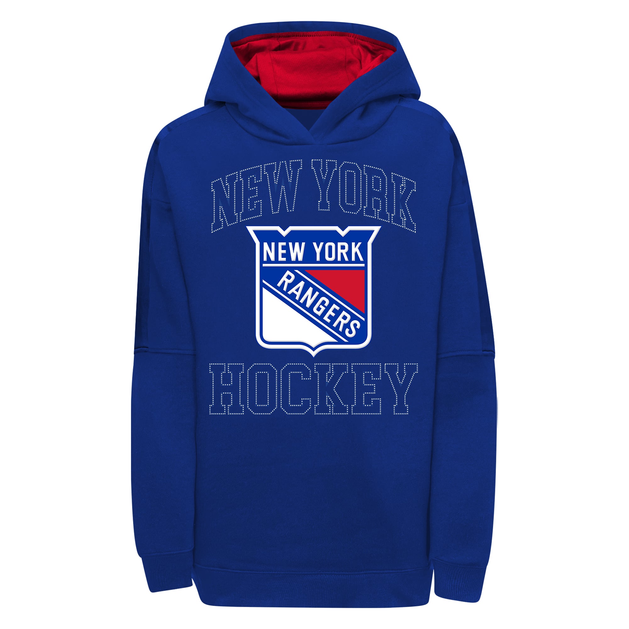 Sweat à capuche Outerstuff bleu New York Rangers Rink Sparkle pour filles