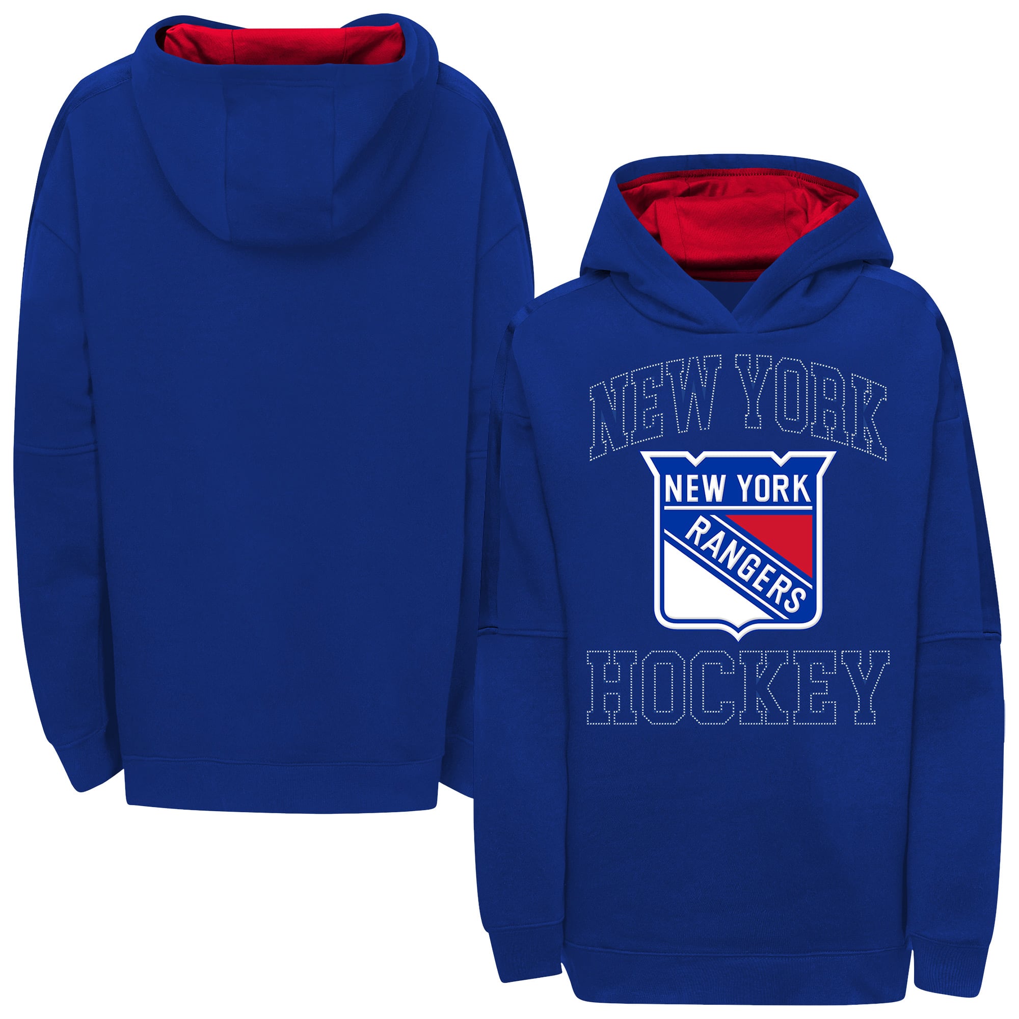 Sweat à capuche Outerstuff bleu New York Rangers Rink Sparkle pour filles