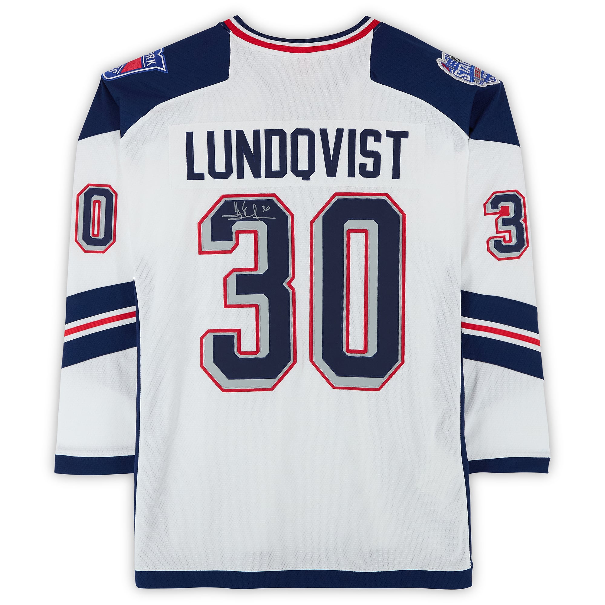 Henrik Lundqvist New York Rangers Autographed Mitchell & Ness 2014 Stadium Series Replica Jersey