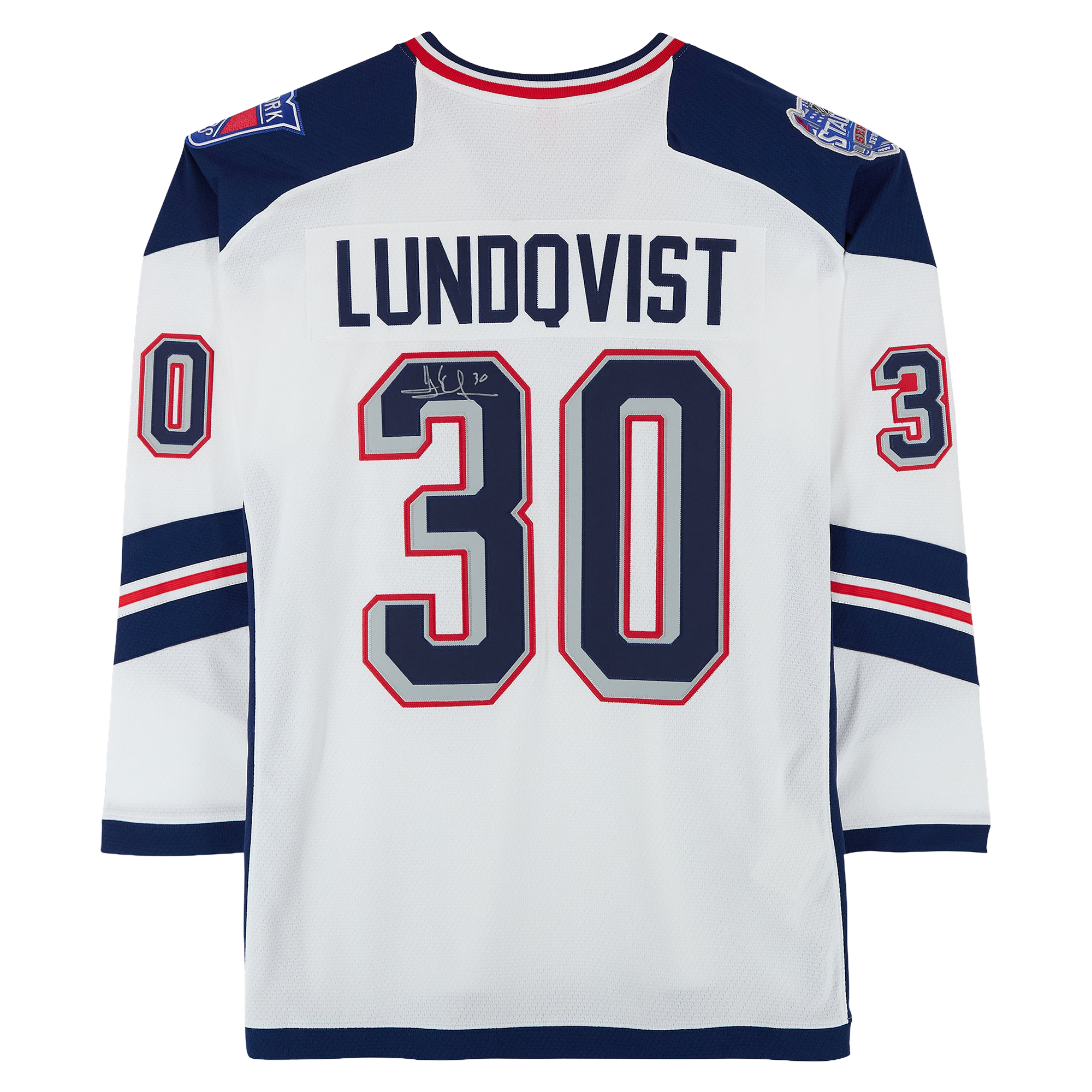 Henrik Lundqvist New York Rangers Autographed Mitchell & Ness 2014 Stadium Series Replica Jersey