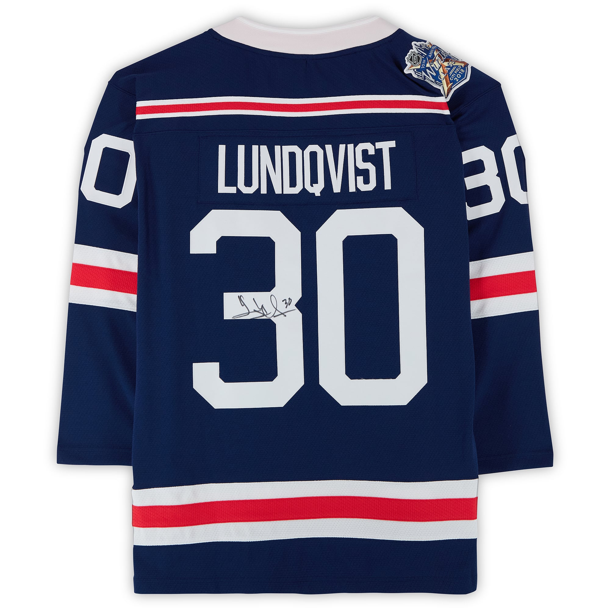 Henrik Lundqvist New York Rangers Autographed Mitchell & Ness 2018 Winter Classic Replica Jersey