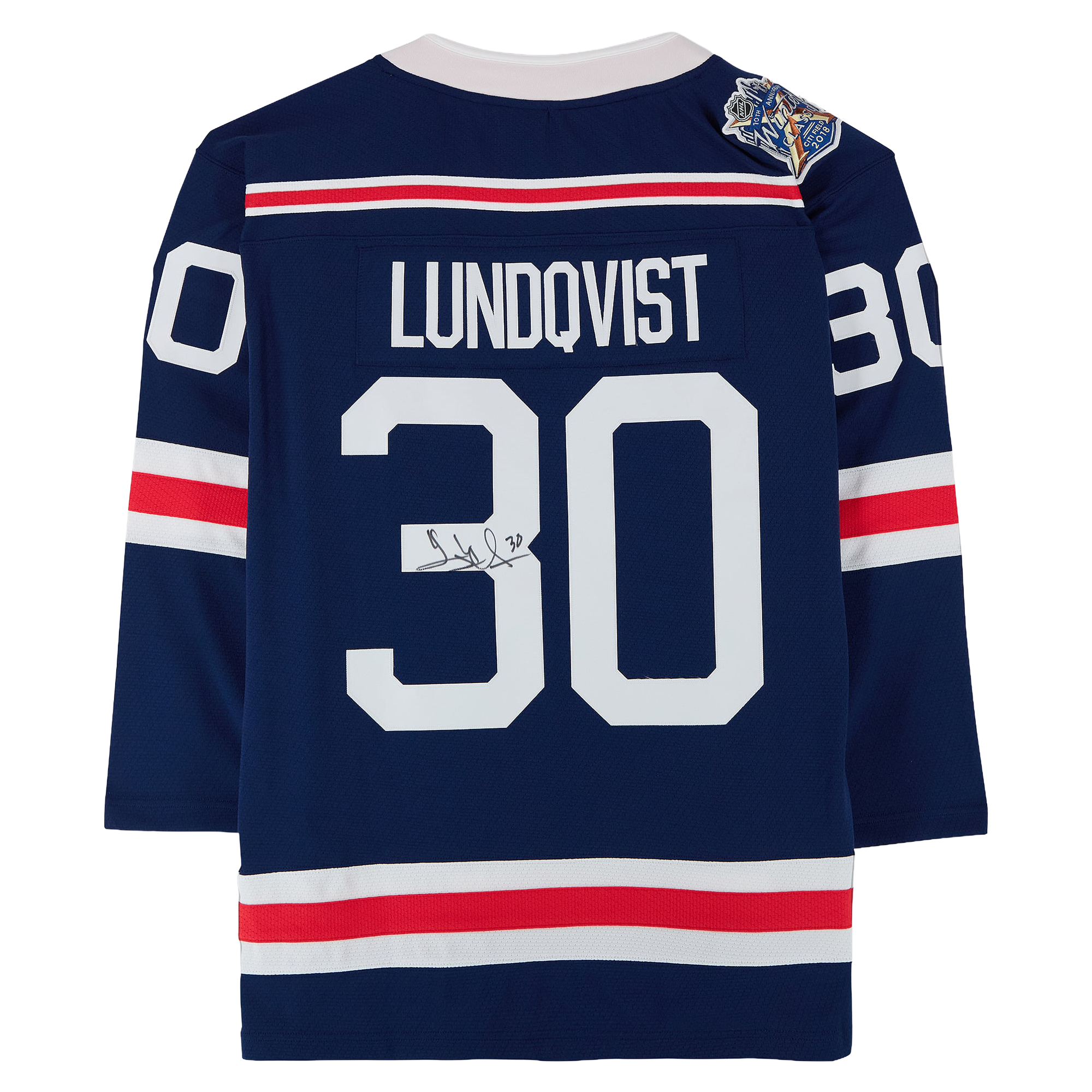 Henrik Lundqvist New York Rangers Autographed Mitchell & Ness 2018 Winter Classic Replica Jersey