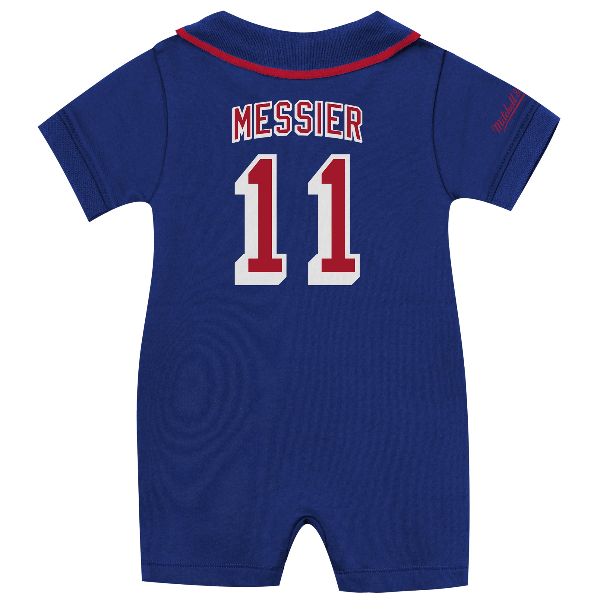 barboteuse de rugby rétro Mark Messier bleu New York Rangers pour bébé, Mitchell & Ness