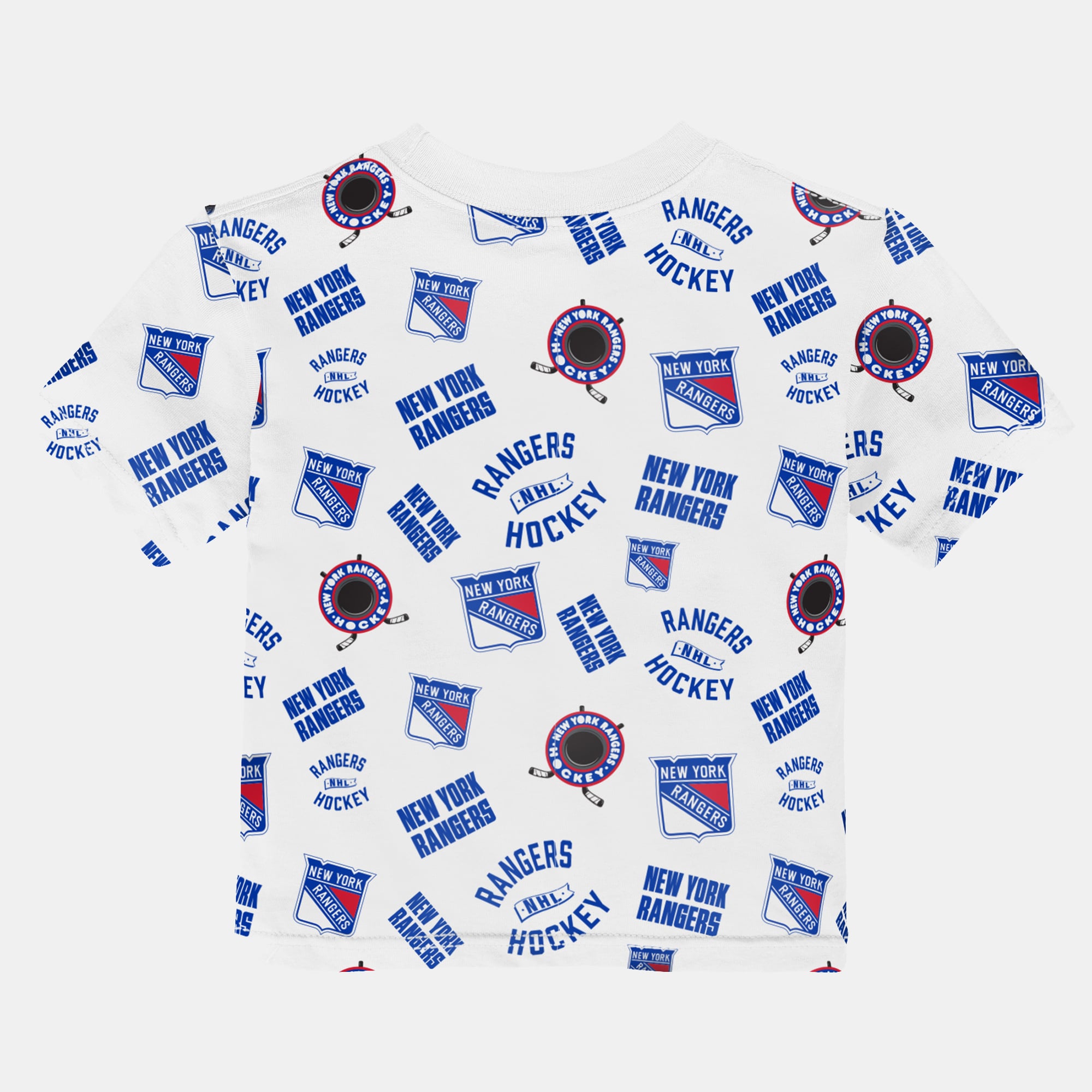 T-shirt blanc à imprimé intégral New York Rangers pour bébé Outerstuff