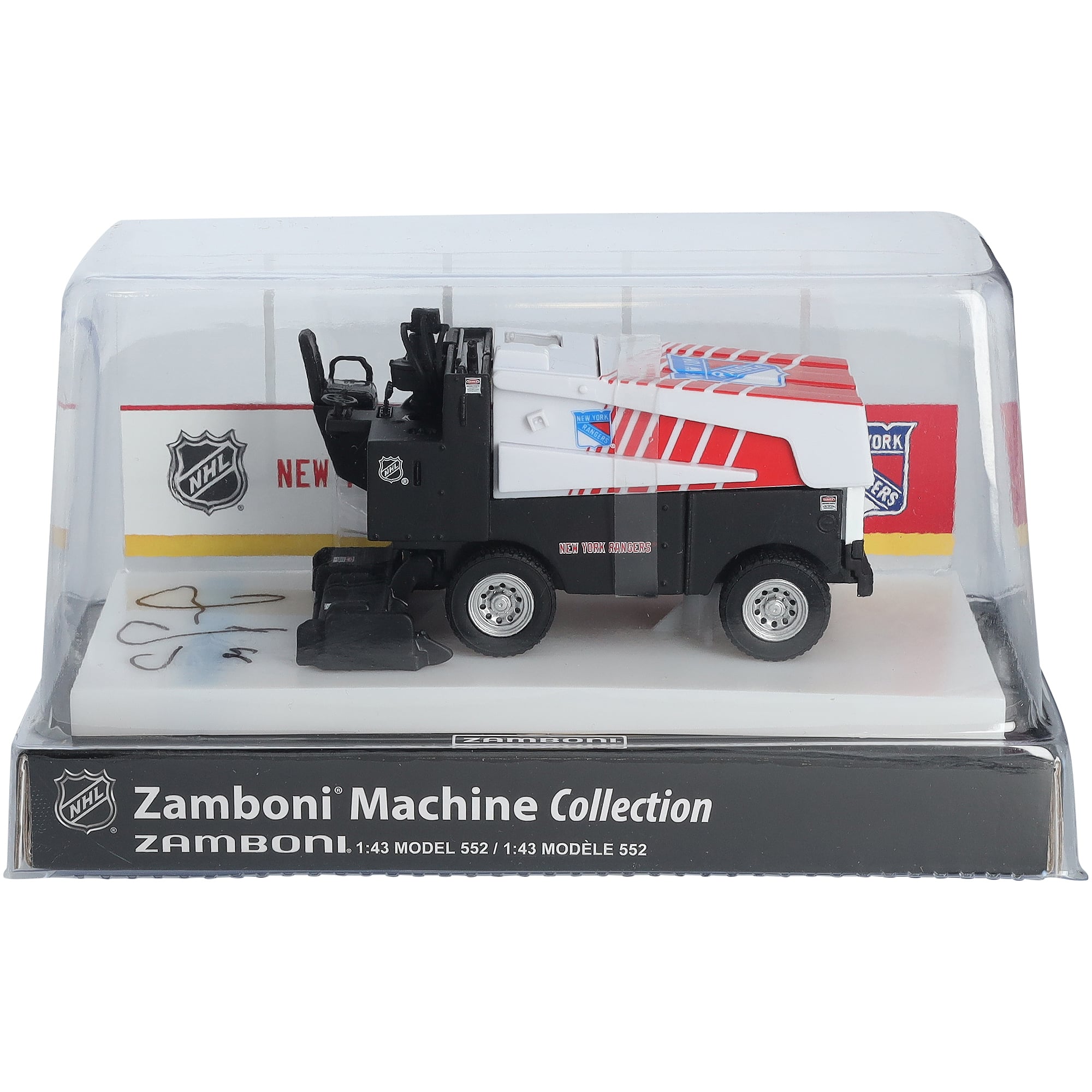 Zamboni miniature en métal moulé sous pression à l'échelle 1:43, autographiée par Jaromir Jagr des New York Rangers