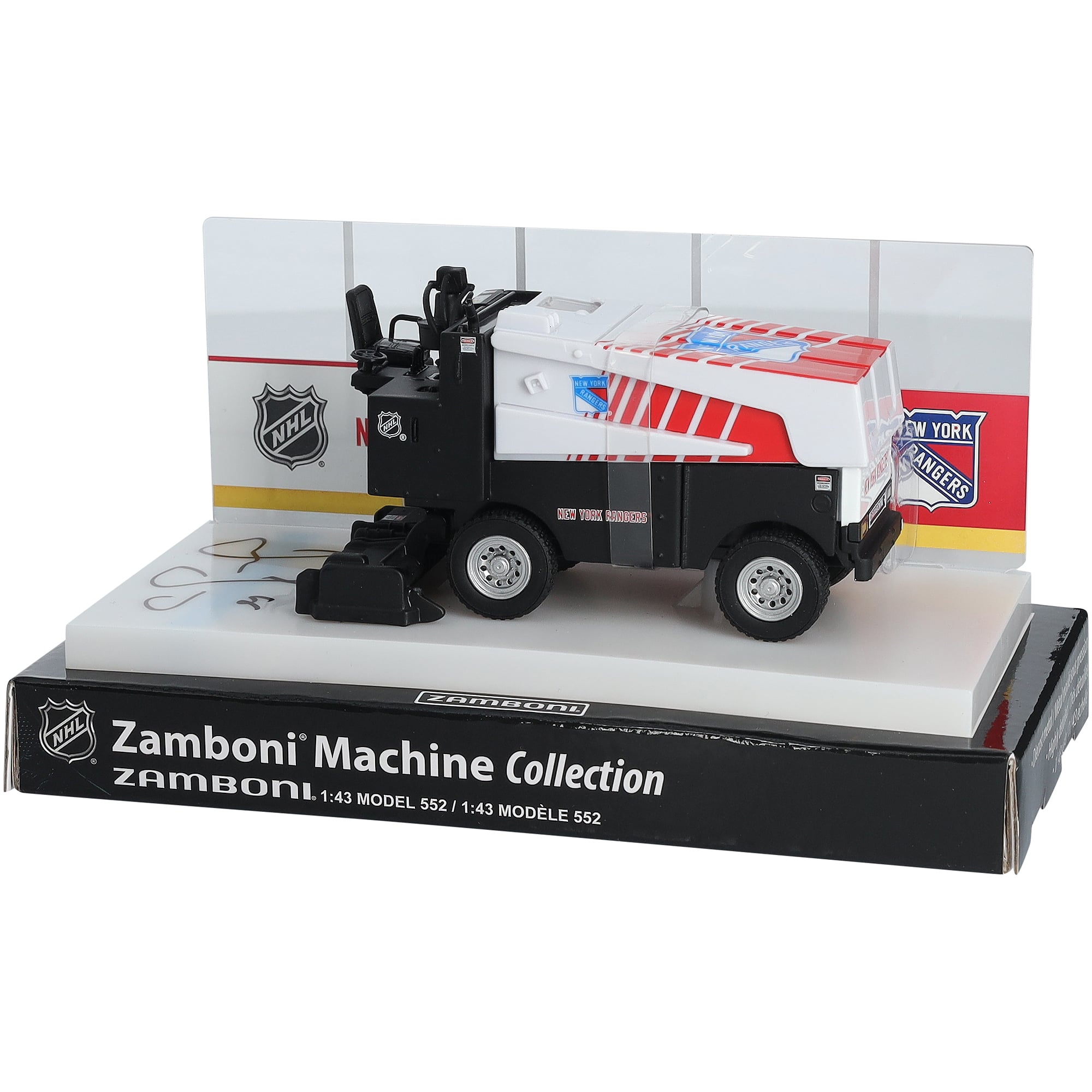 Zamboni miniature en métal moulé sous pression à l'échelle 1:43, autographiée par Jaromir Jagr des New York Rangers
