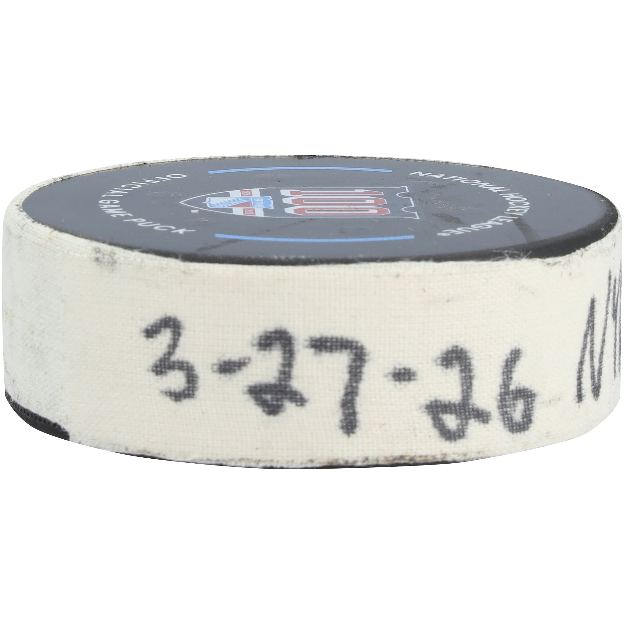 J.T. Miller New York Rangers Game-Used Goal Puck from March 27, 2026 vs. Chicago Blackhawks